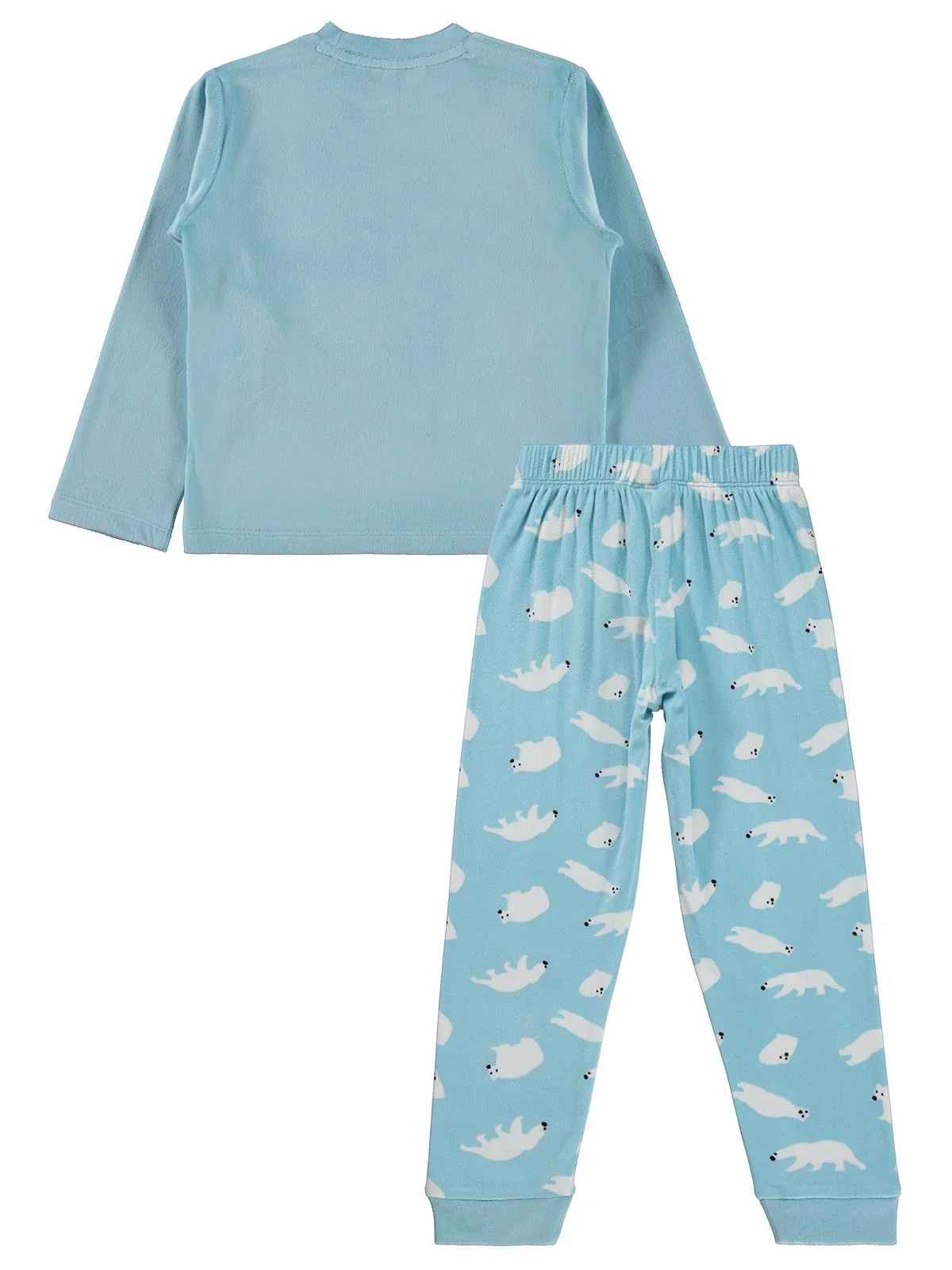 Dorka Golsut Kutup Ayısı Basıklı 3-11 Yaş Pijama Takımı - Mavi - Image 7