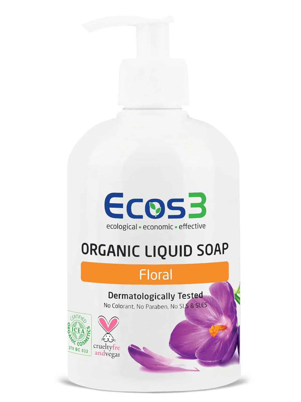 Ecos3 Floral Organik Sıvı Sabun 500 ml