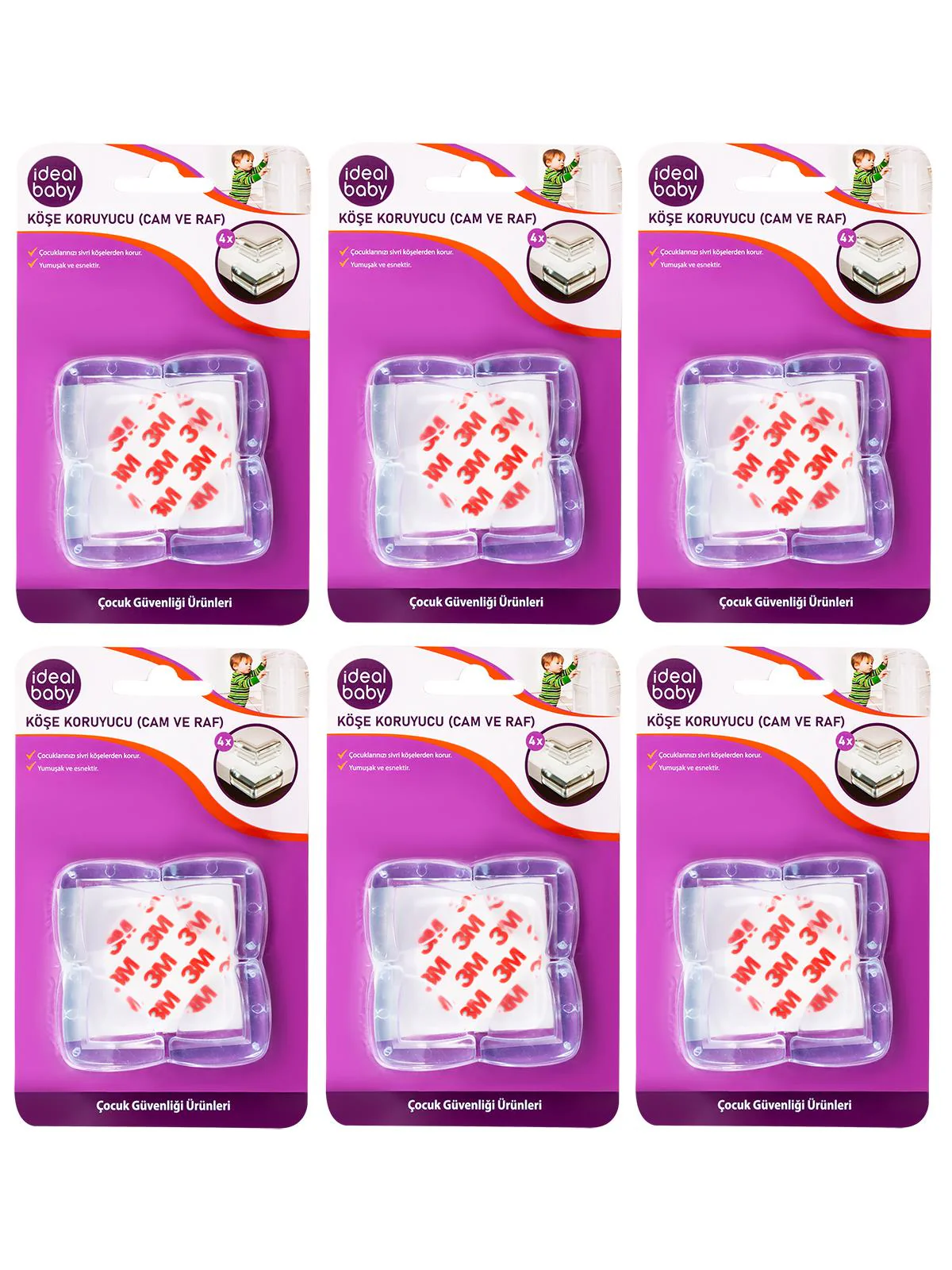 İdeal Baby Köşe Koruyucu Cam 6'lı Set