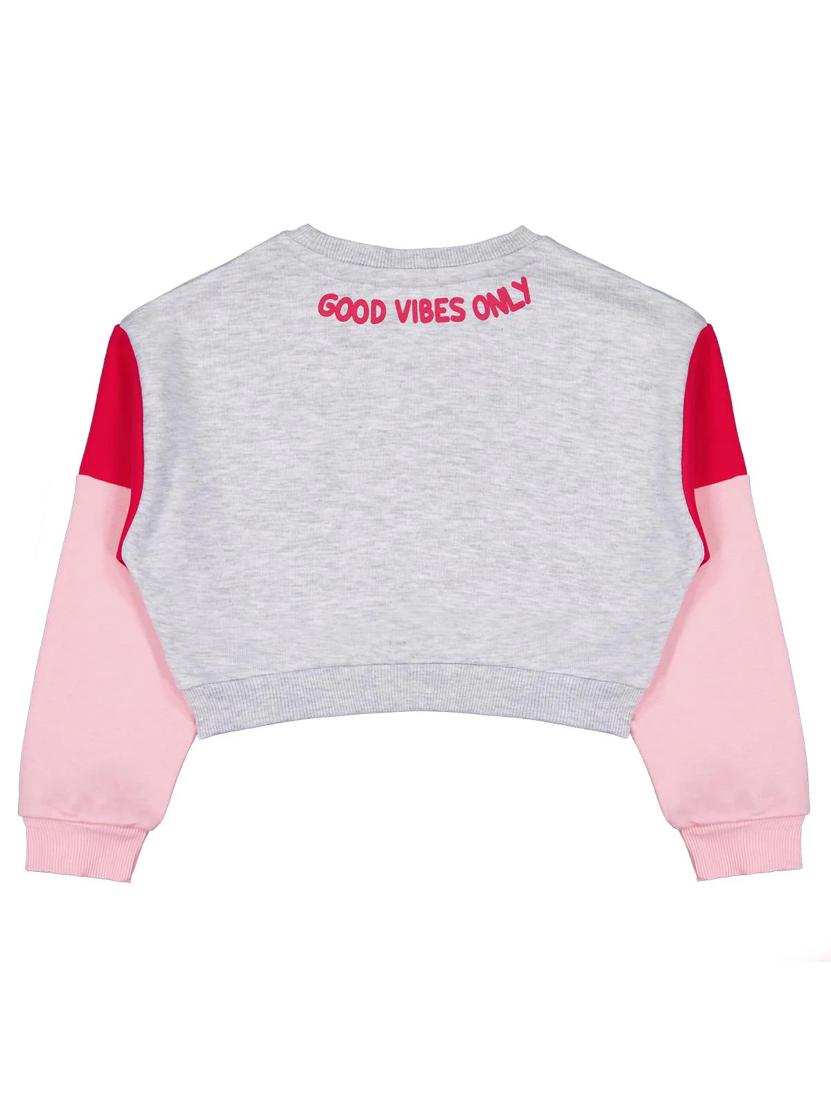 Civil Girls Good Vibes Only Baskılı 6-9 Yaş Sweatshirt - Gri - Image 2