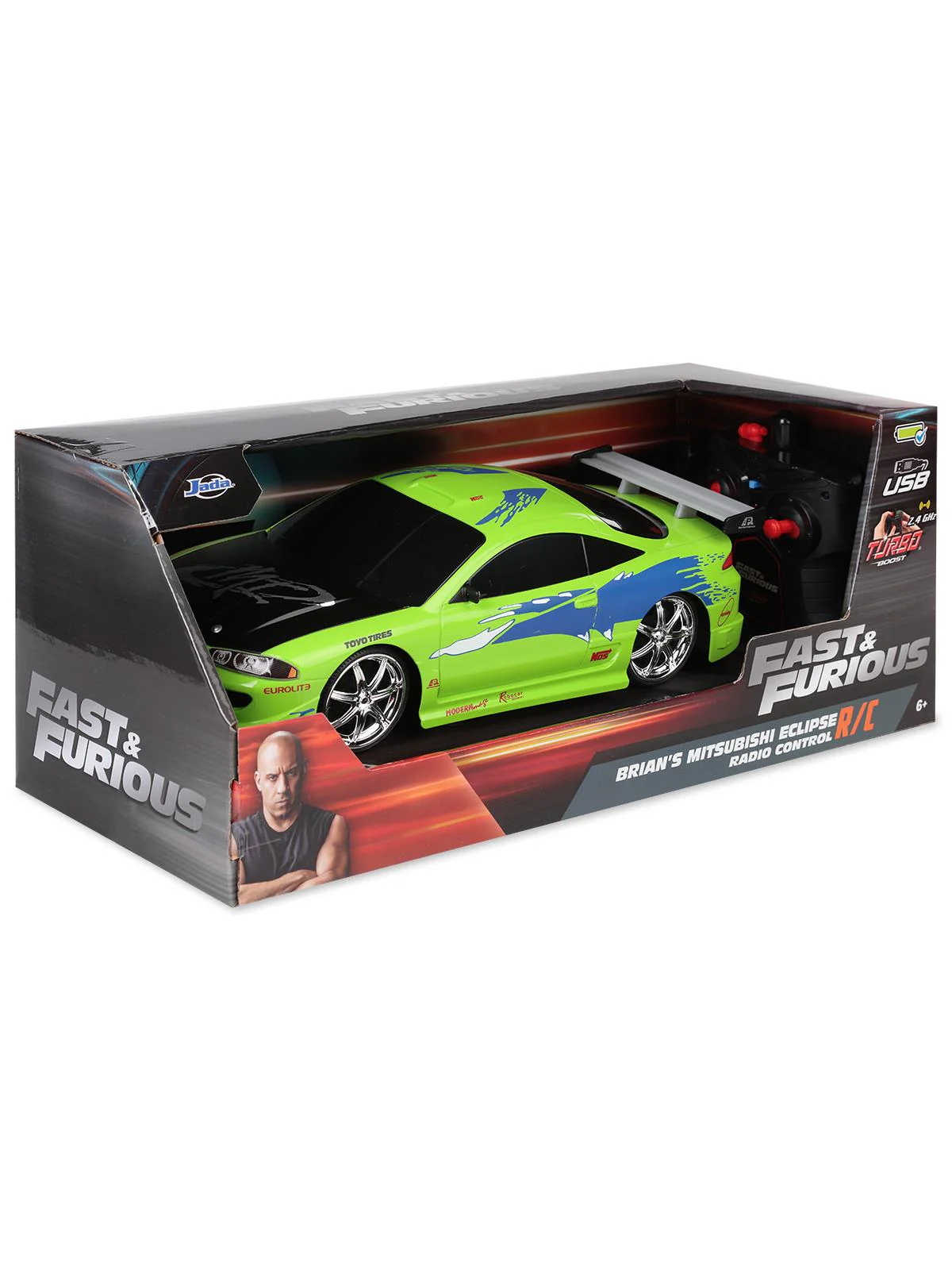 Jada Toys 1:16 Fast & Furious Mitsubıshı 1995 2.4 Ghz USB Şarjlı Uzaktan Kumandalı Araba - Image 4