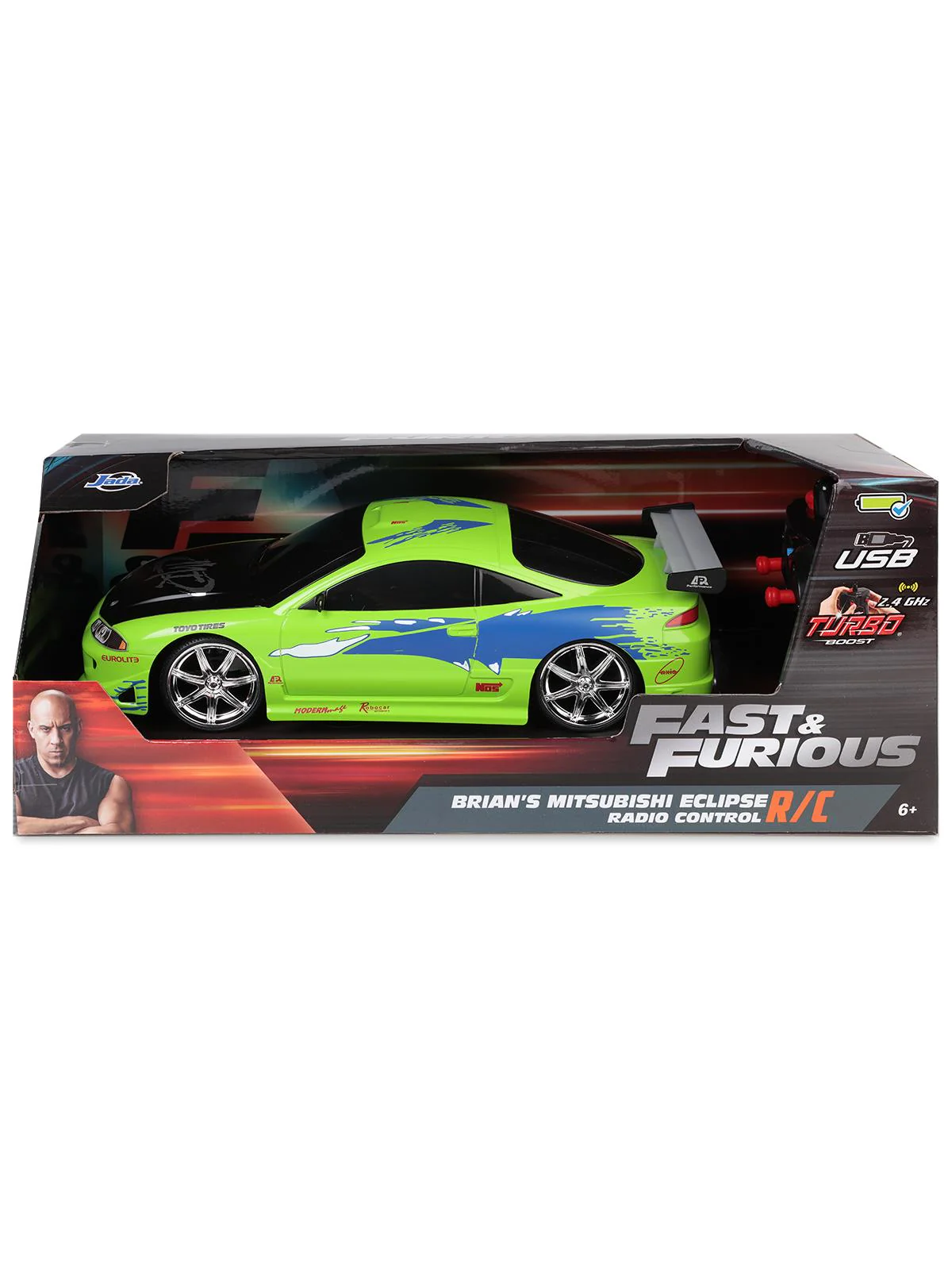 Jada Toys 1:16 Fast & Furious Mitsubıshı 1995 2.4 Ghz USB Şarjlı Uzaktan Kumandalı Araba - Image 5
