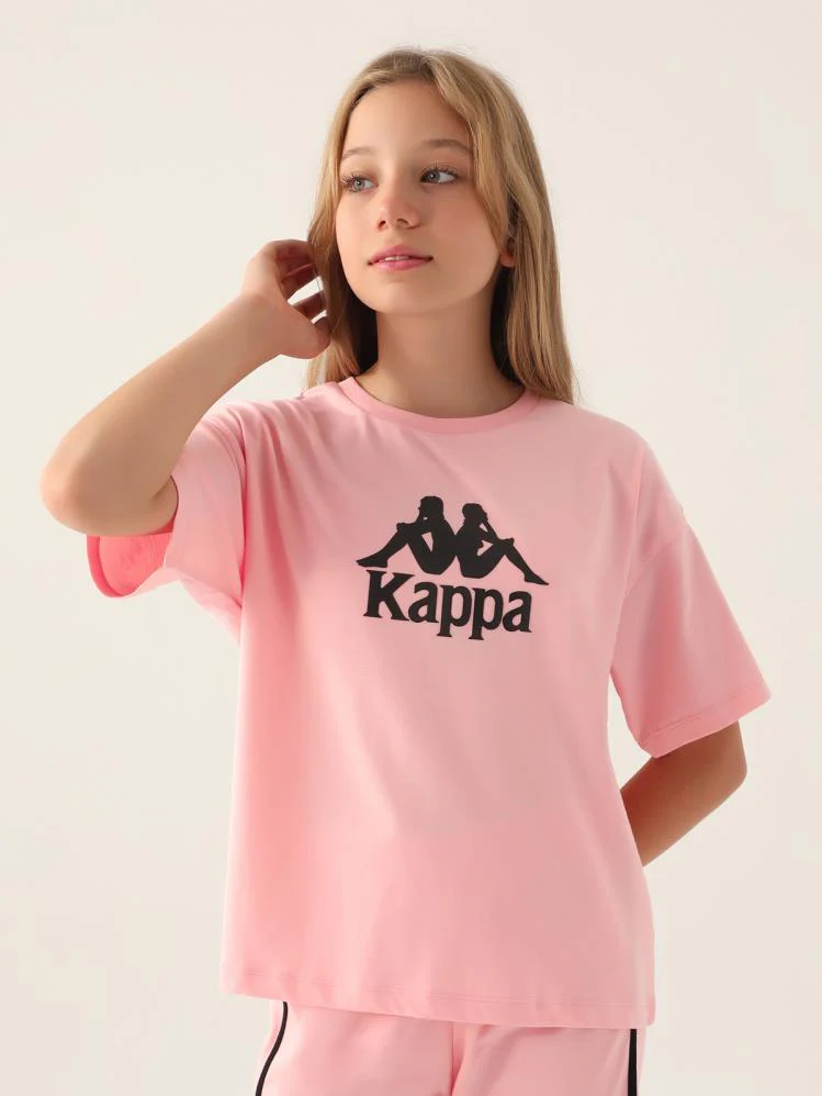 Kappa Kız Çocuk 5-15 Yaş Tişört - Pudra - Image 4