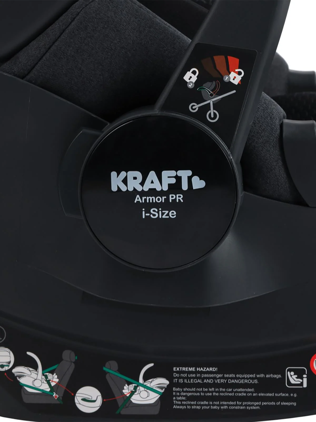 Kraft Armor Pr I-Size 13 kg Anakucağı/ Oto Koltuğu - Siyah - Image 7