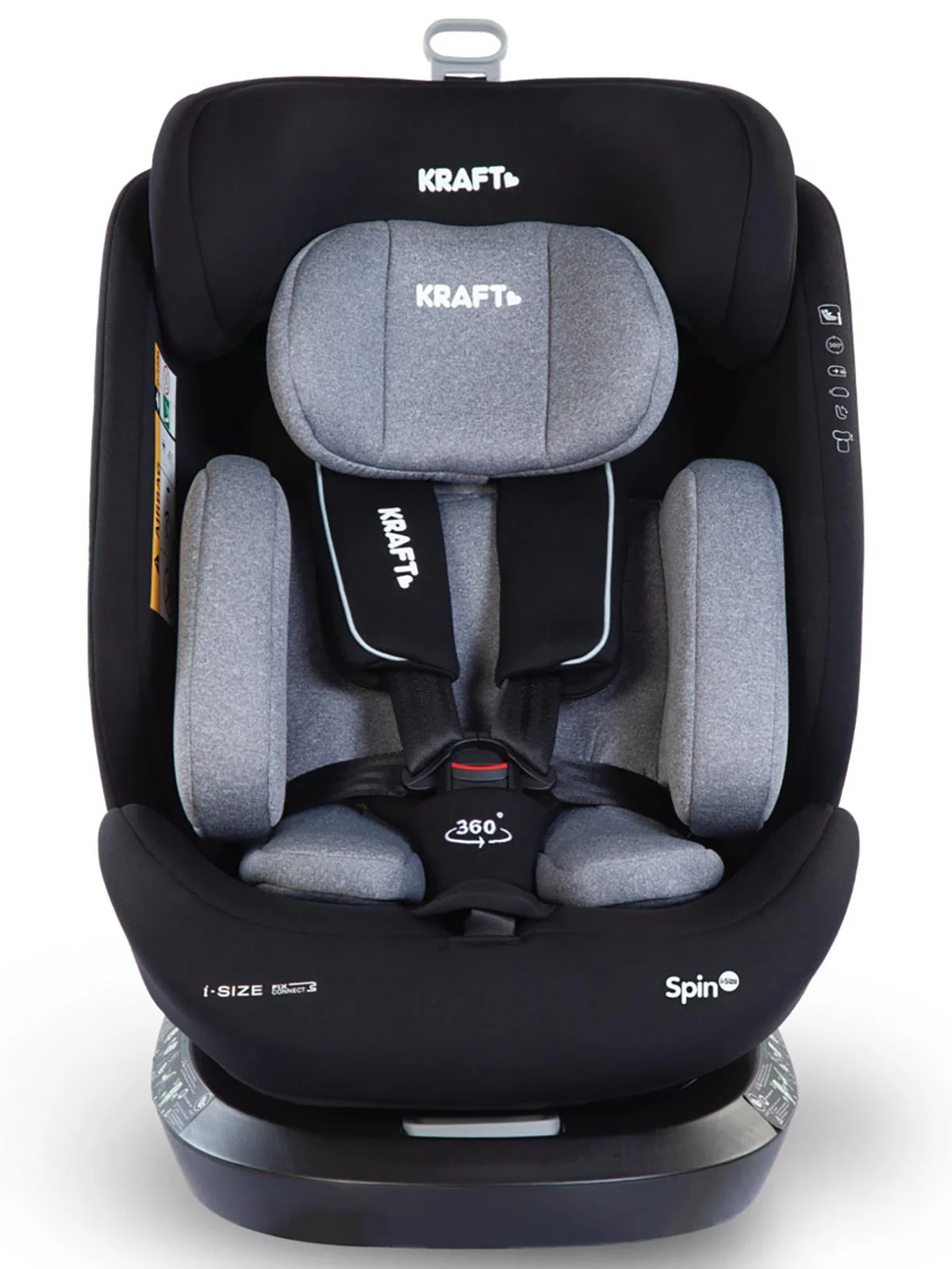 Kraft Spin I-Size Oto Koltuğu 0-36 Kg - Gri