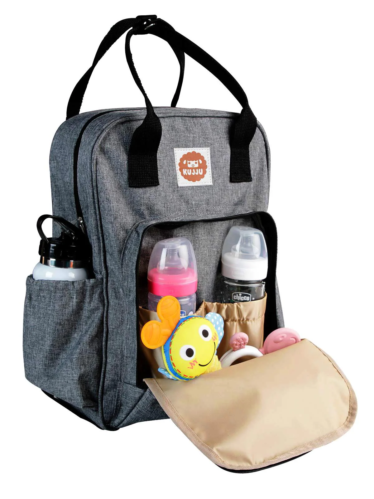 Kujju Anne Bebek Bakım Sırt Çantası  - Gri - Image 11
