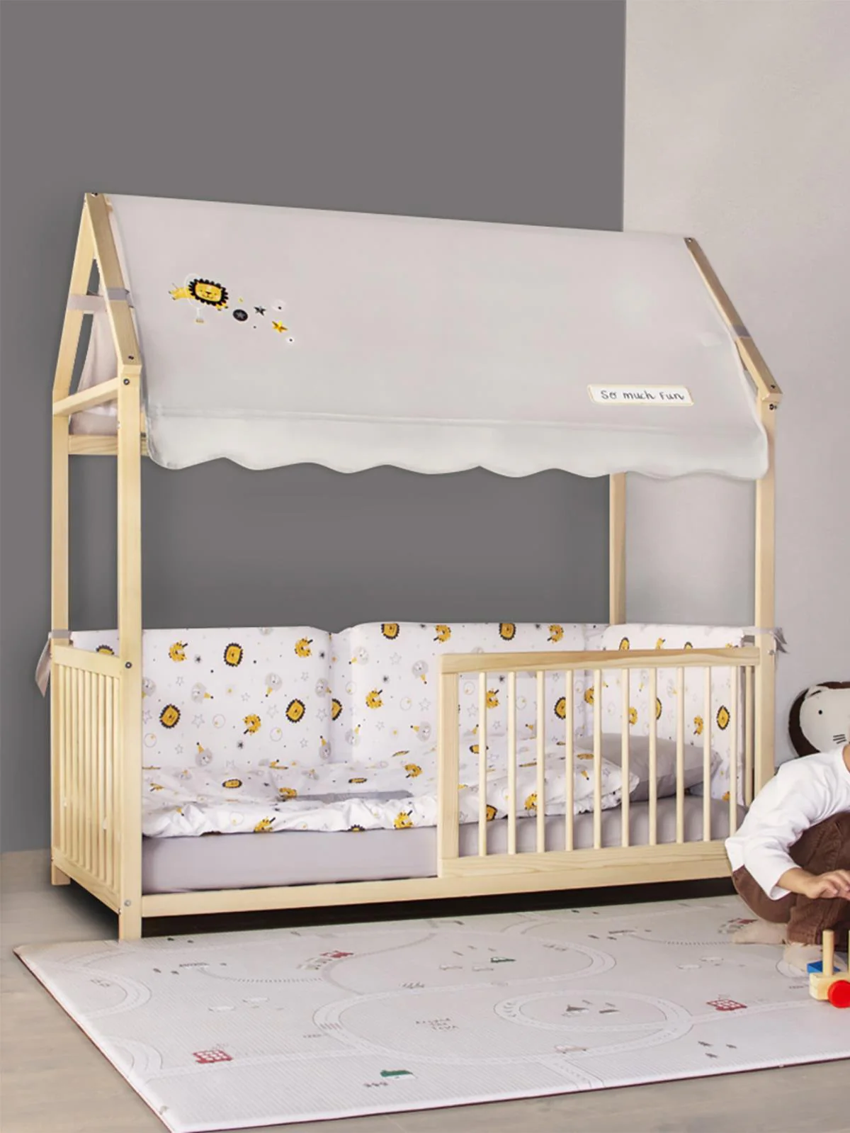 Kukka Doğal Ahşap Montessori Yatak 70x140 cm