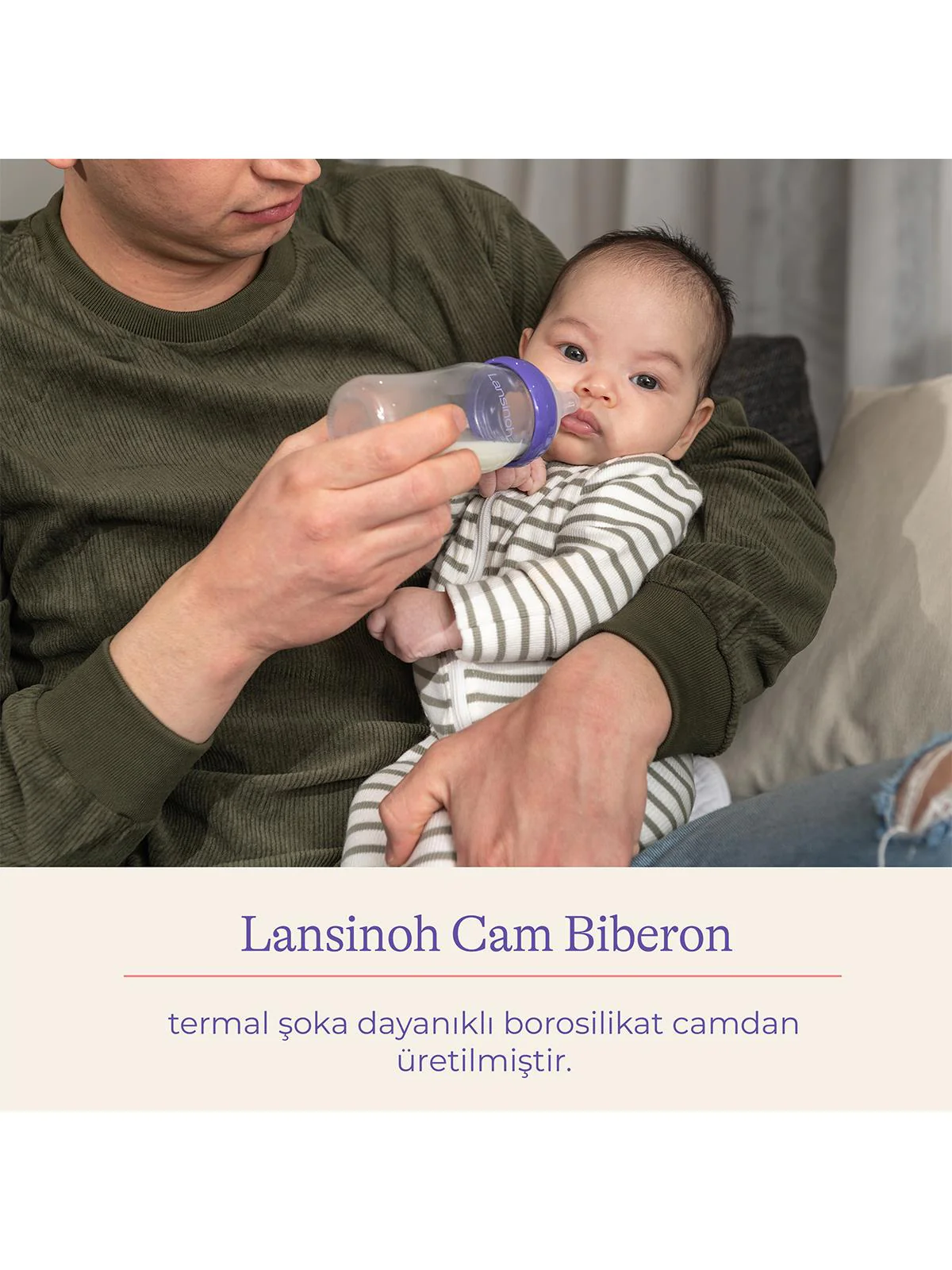 Lansınoh Cam Biberon 240 ml - Image 3