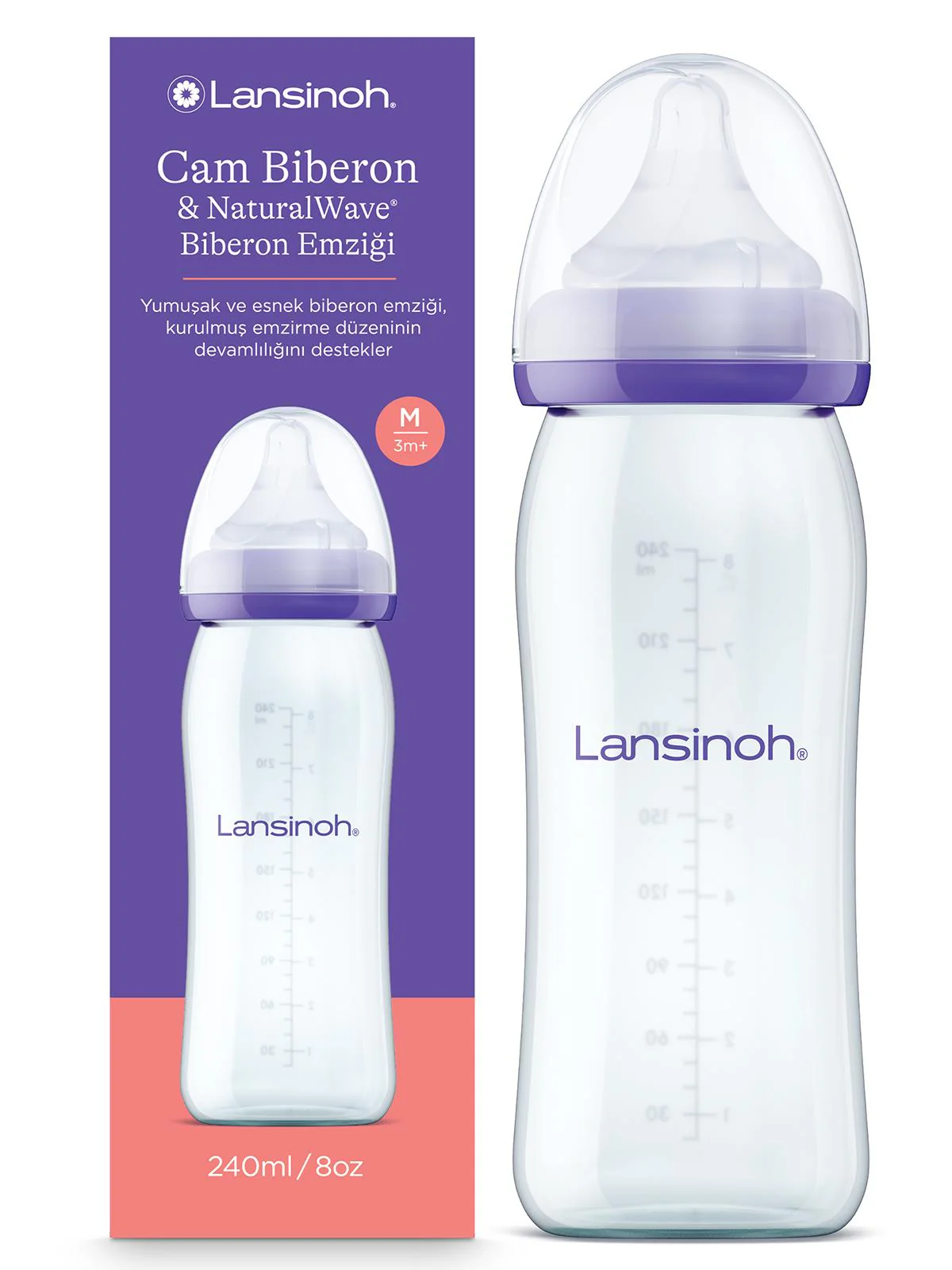 Lansınoh Cam Biberon 240 ml - Image 7