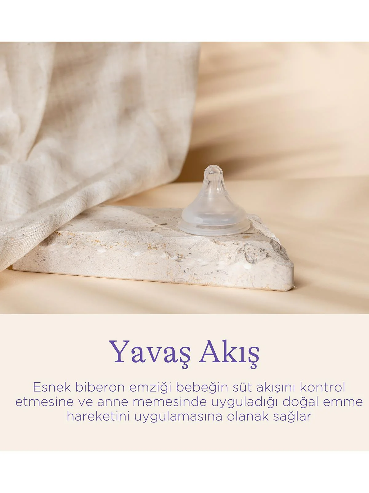 Lansinoh Natural Wave 2'li Biberon Emziği Yavaş Akış - Image 8