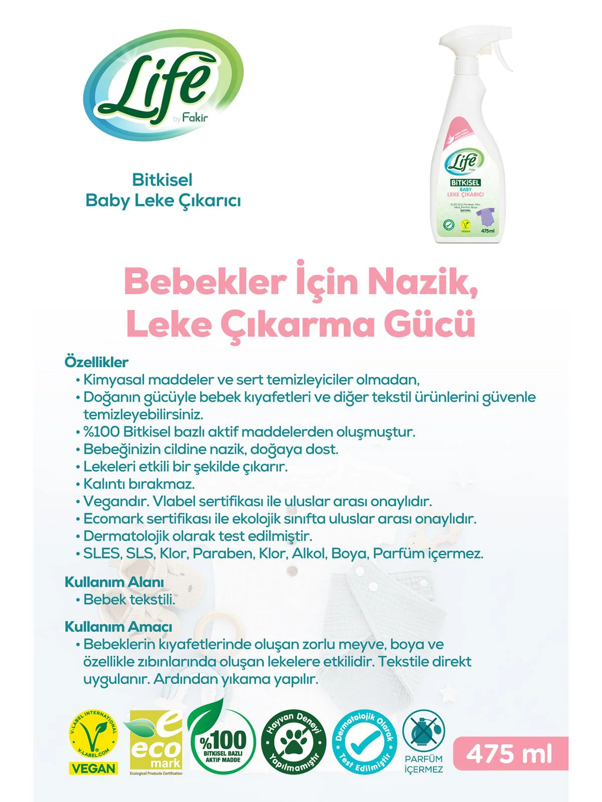Fakir Bitkisel Bebek Leke Çıkarıcı 475 Ml - Image 6
