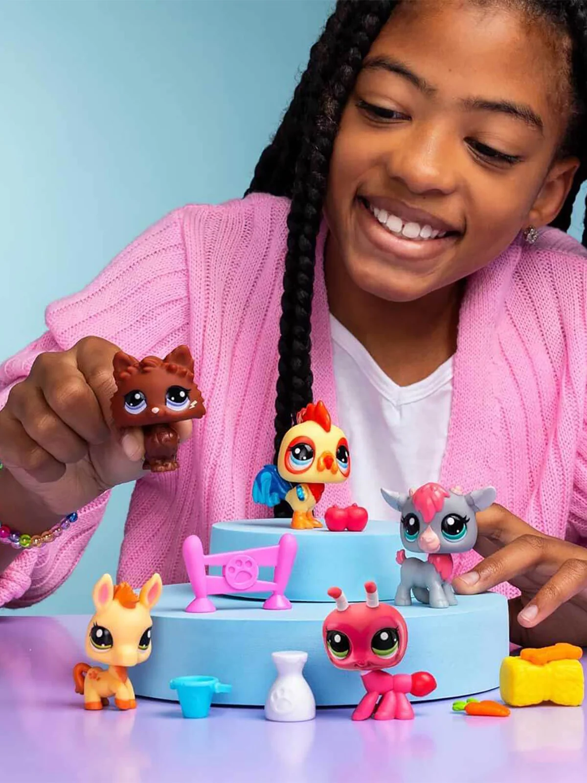 Littlest Pet Shop Minişler 5'li Figür Seti S1 - Pembe - Image 2
