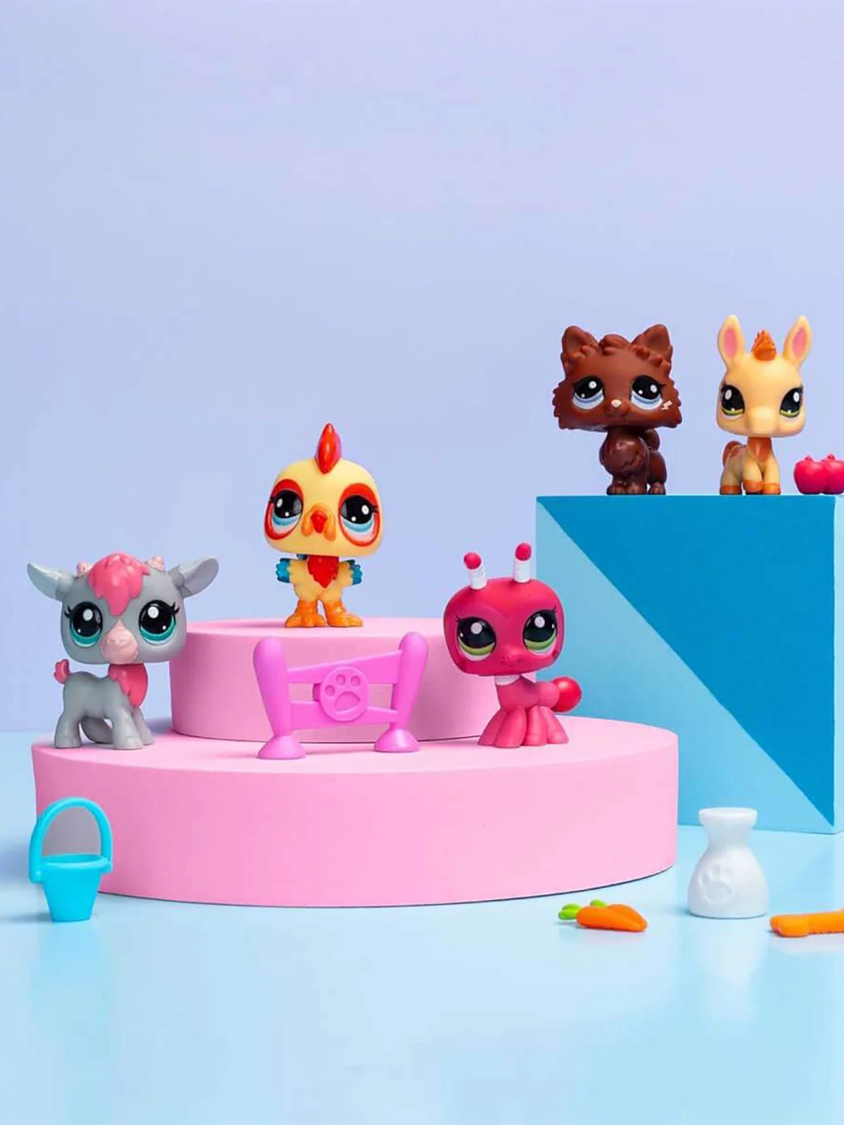 Littlest Pet Shop Minişler 5'li Figür Seti S1 - Pembe - Image 3