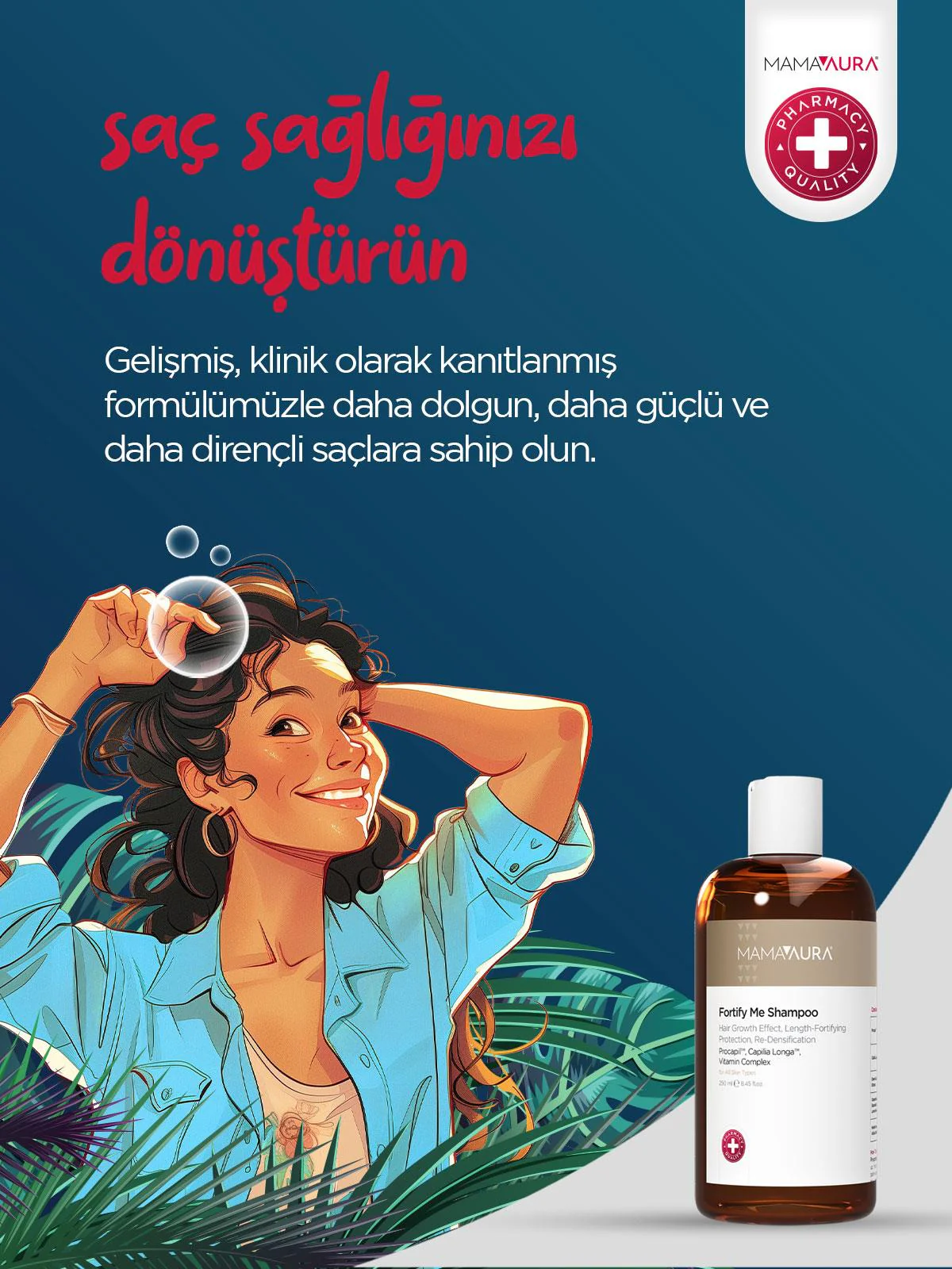 Mamaaura Fortify Me Saç Dökülme Karşıtı Şampuan 250 ml - Image 4