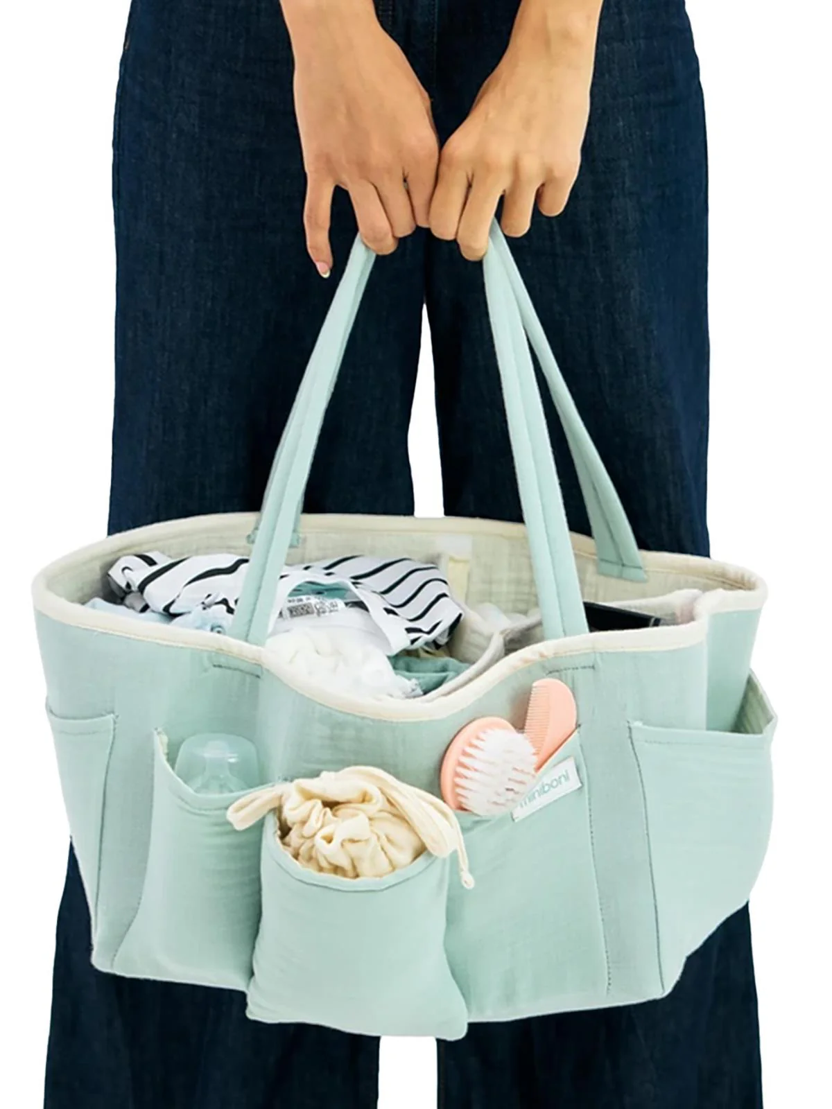 Miniboni Müslin Anne Organizer Çanta - Yeşil - Image 2