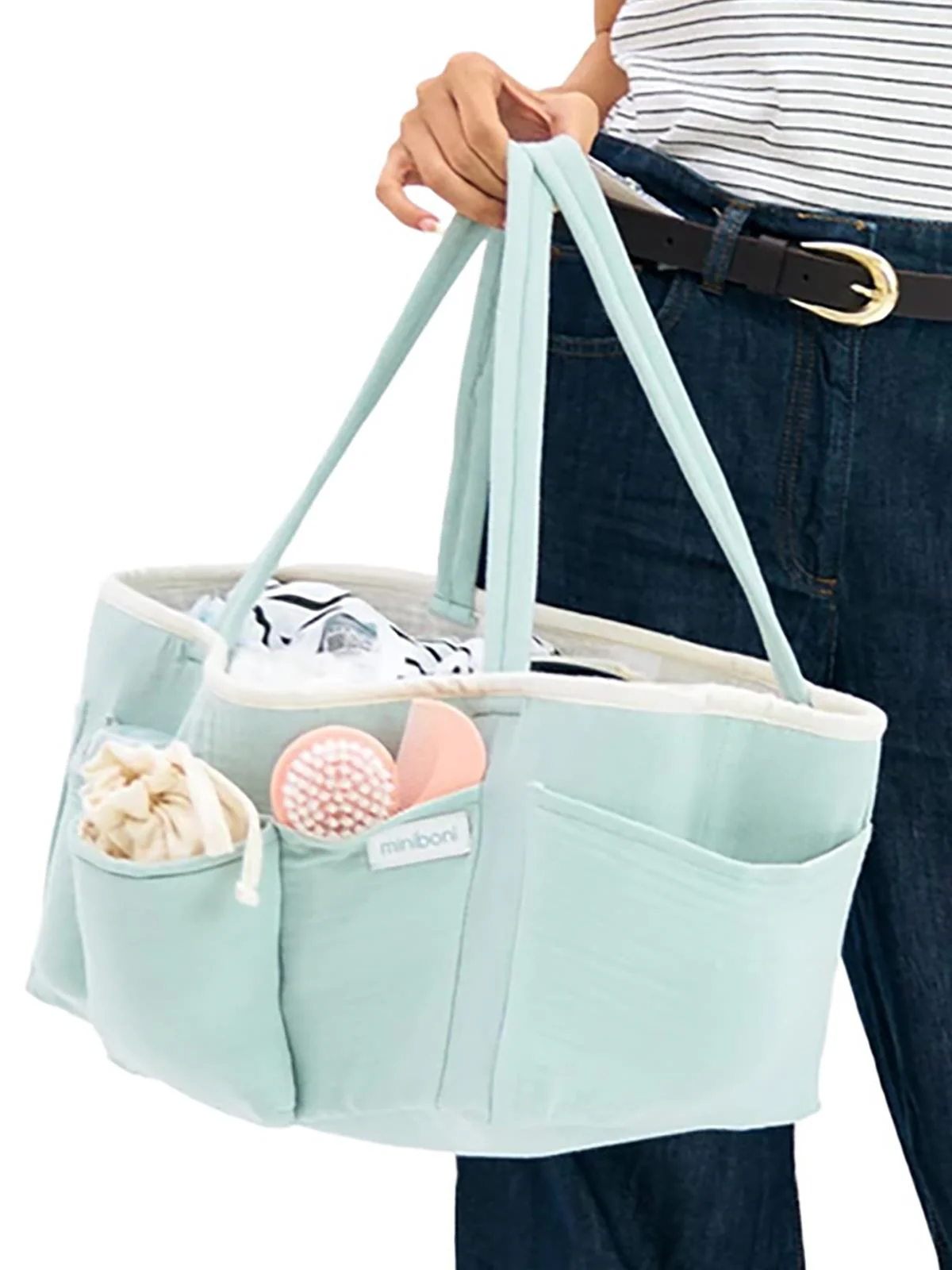 Miniboni Müslin Anne Organizer Çanta - Yeşil - Image 6
