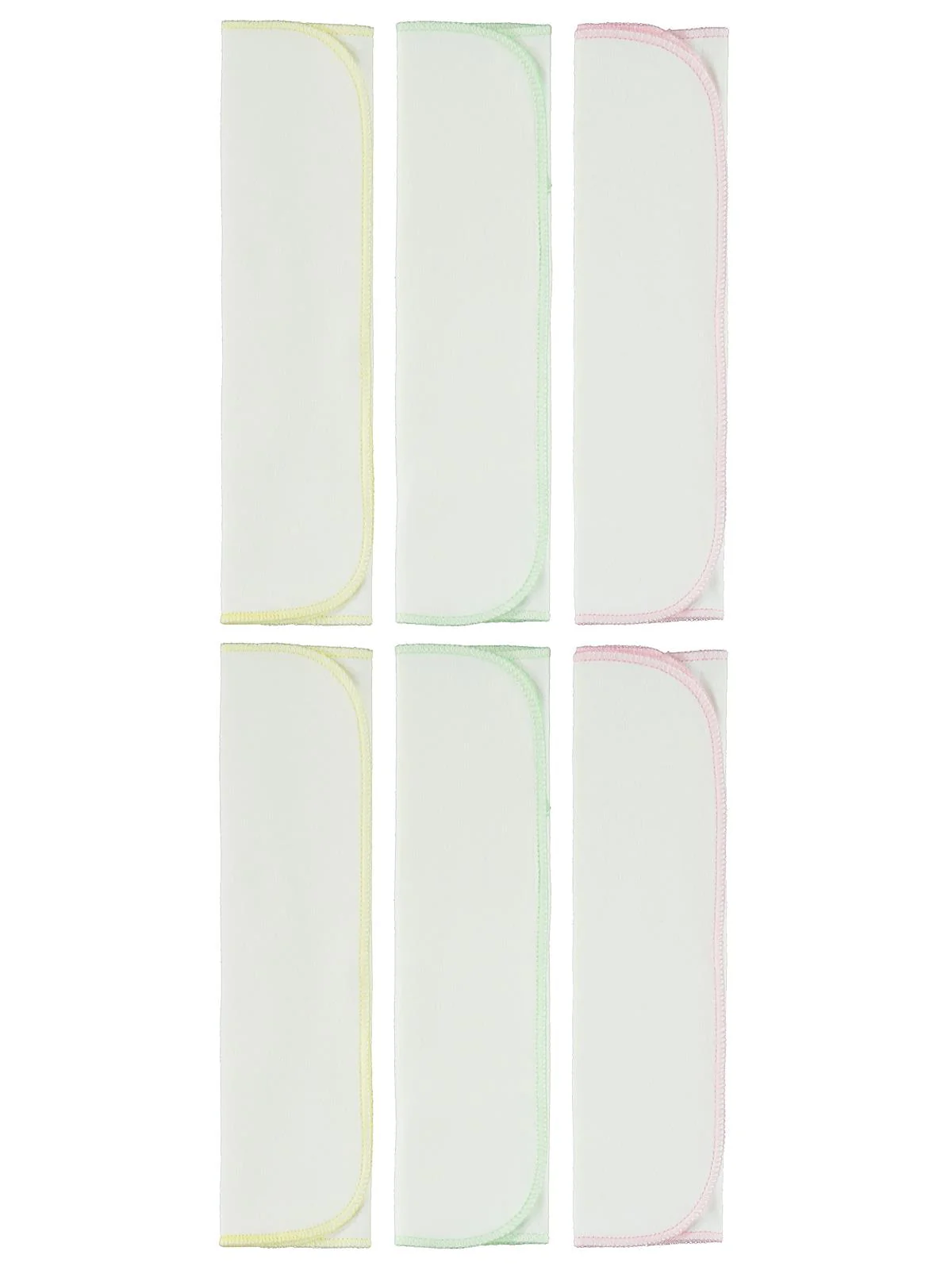 Minidamla Bebek 6'lı Ağız Mendili 28x28 Cm - Pembe