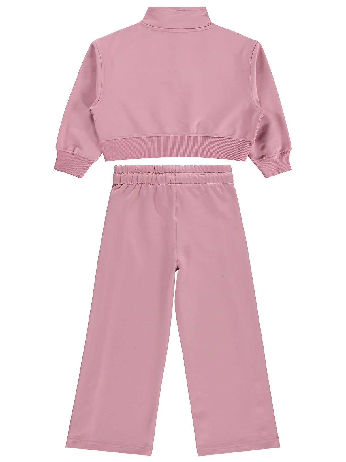 Mışıl Kids Yarım Fermuarlı 10-13 Yaş Eşofman Takımı - Pembe - Image 3