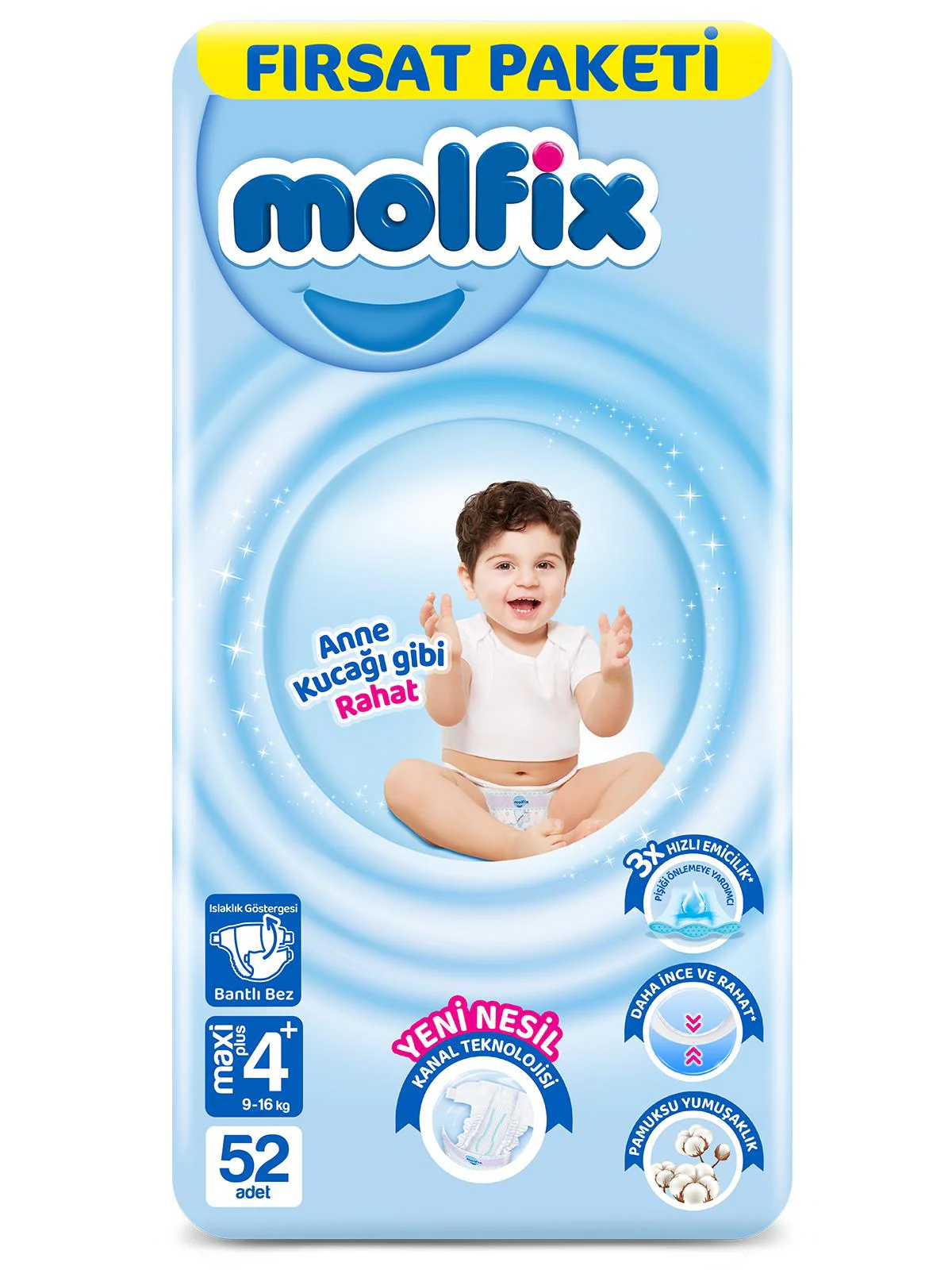 Molfix Bebek Bezi 4+ Beden Maxi Plus Fırsat Paketi 52 Adet - Image 2