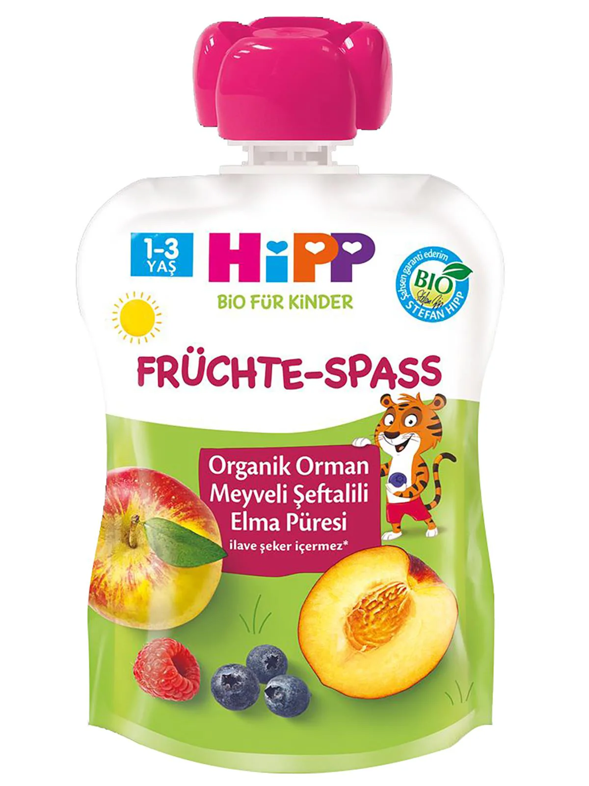 Hipp Organik Orman Meyveli Şeftalili Elma Püresi 90 gr - Image 2