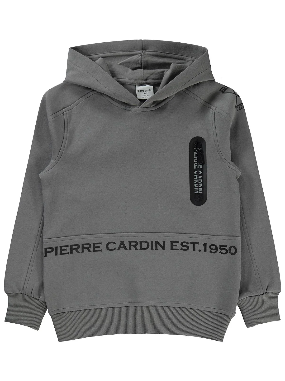 Pierre Cardin Fermuar Cepli 6-9 Yaş Sweatshirt - Gri - Image 3