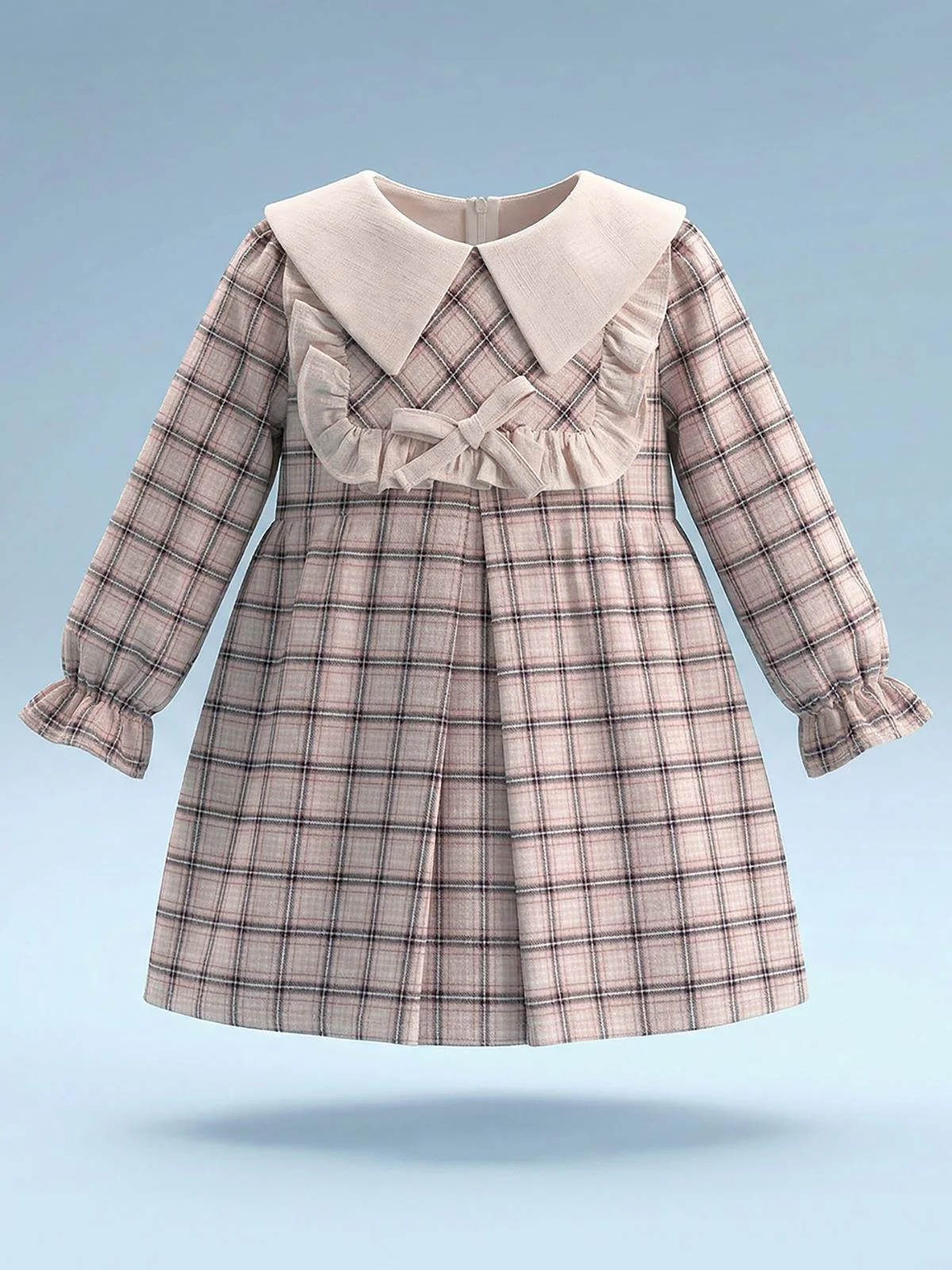 Pierre Cardin Fiyonklu ve Fırfırlı 6-18 Ay Elbise - Bej - Image 4
