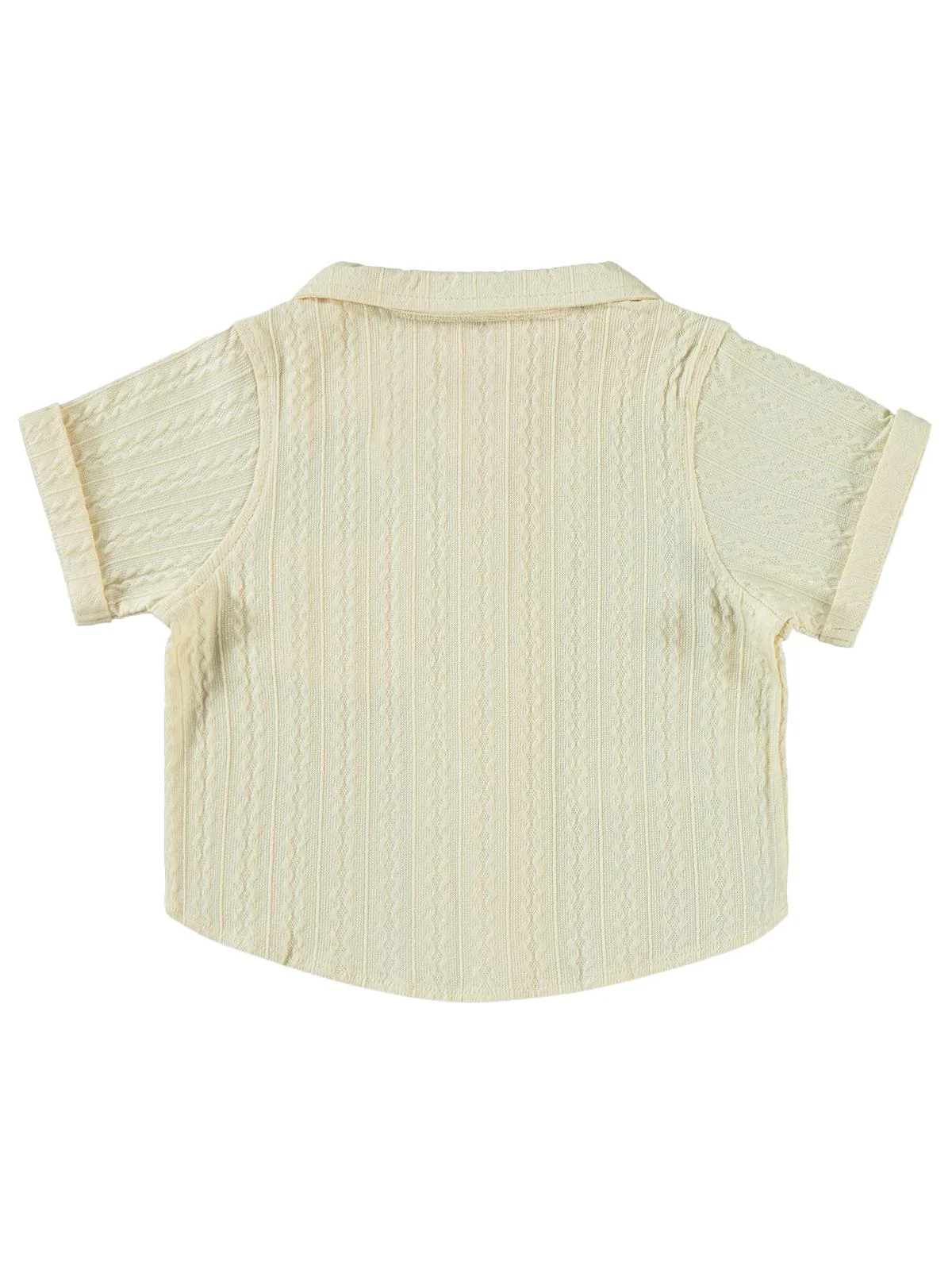 Pierre Cardin Kendinden Çizgili 2-5 Yaş Gömlek - Bej - Image 2