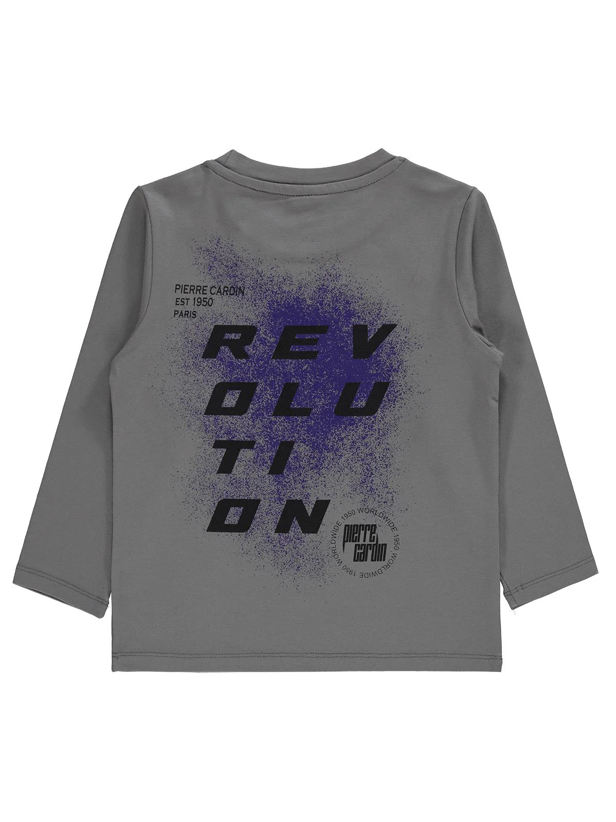 Pierre Cardin Sırtı Revolutıon Baskılı 2-5 Yaş Sweatshirt - Gri - Image 2
