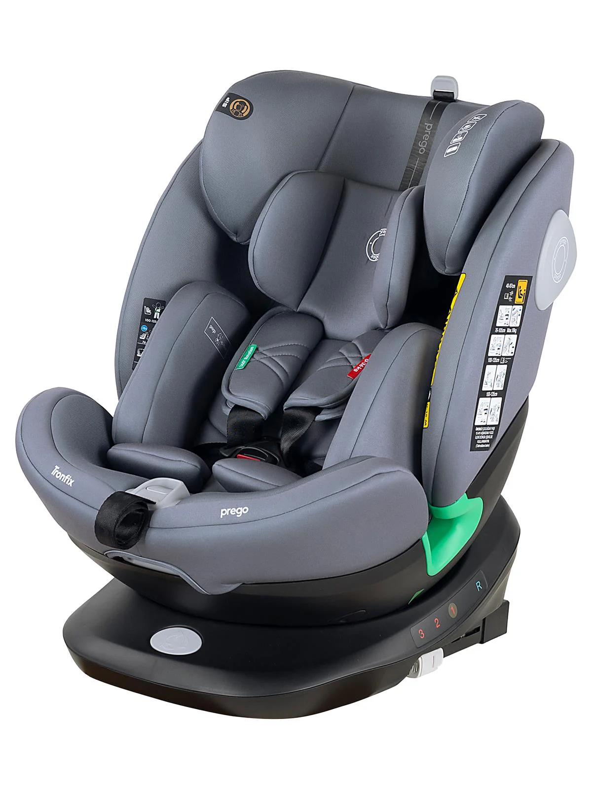 Prego TronFix I-Size 0-36 Kg Oto Koltuğu - Gri - Image 8
