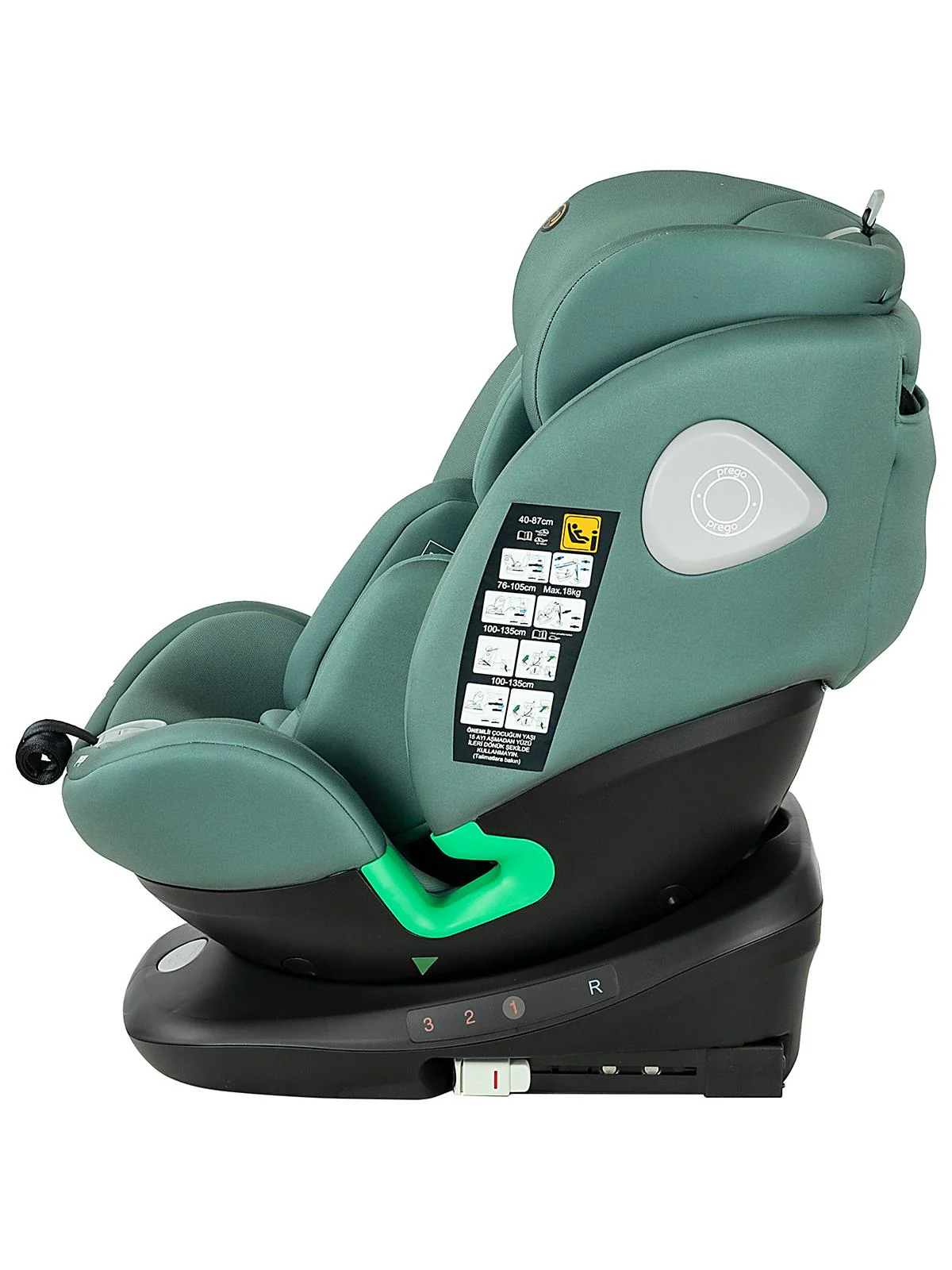 Prego TronFix I-Size 0-36 Kg Oto Koltuğu - Yeşil - Image 13