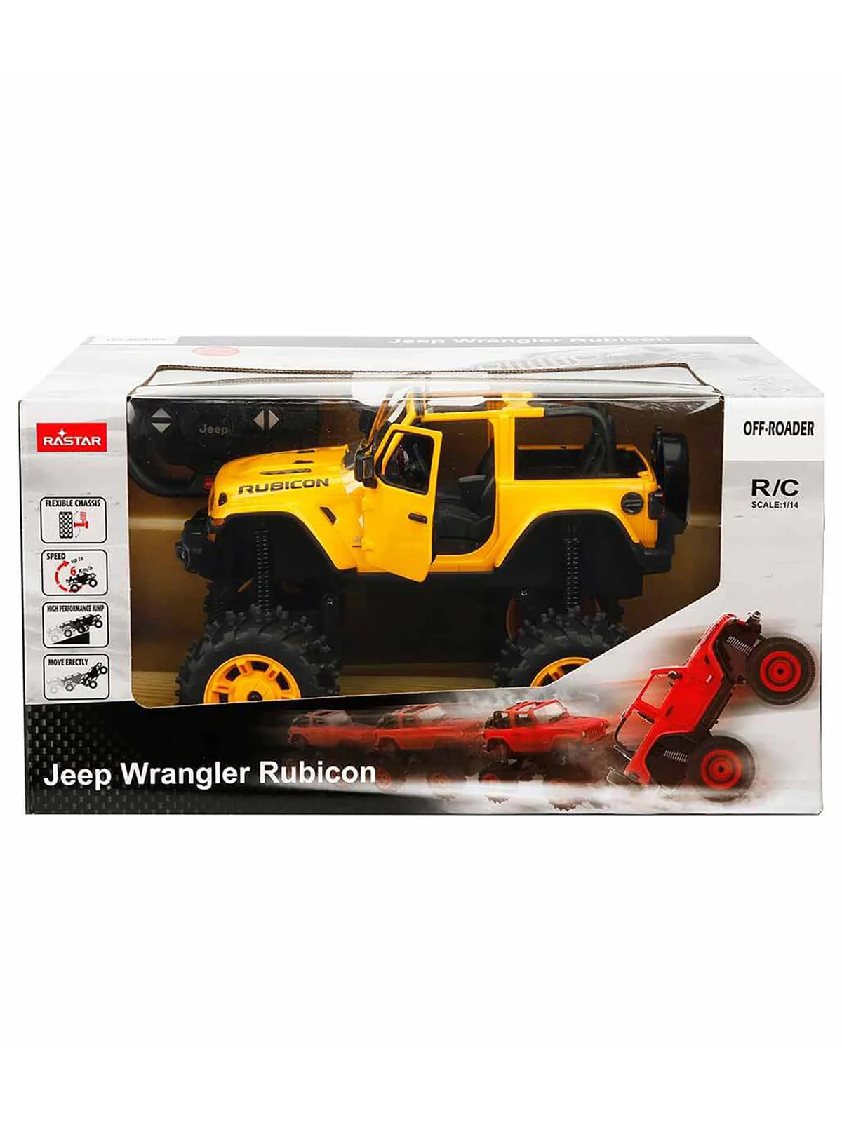 Rastar 1:14 Jeep Wrangler Rubicon Uzaktan Kumandalı Araba - Sarı - Image 2