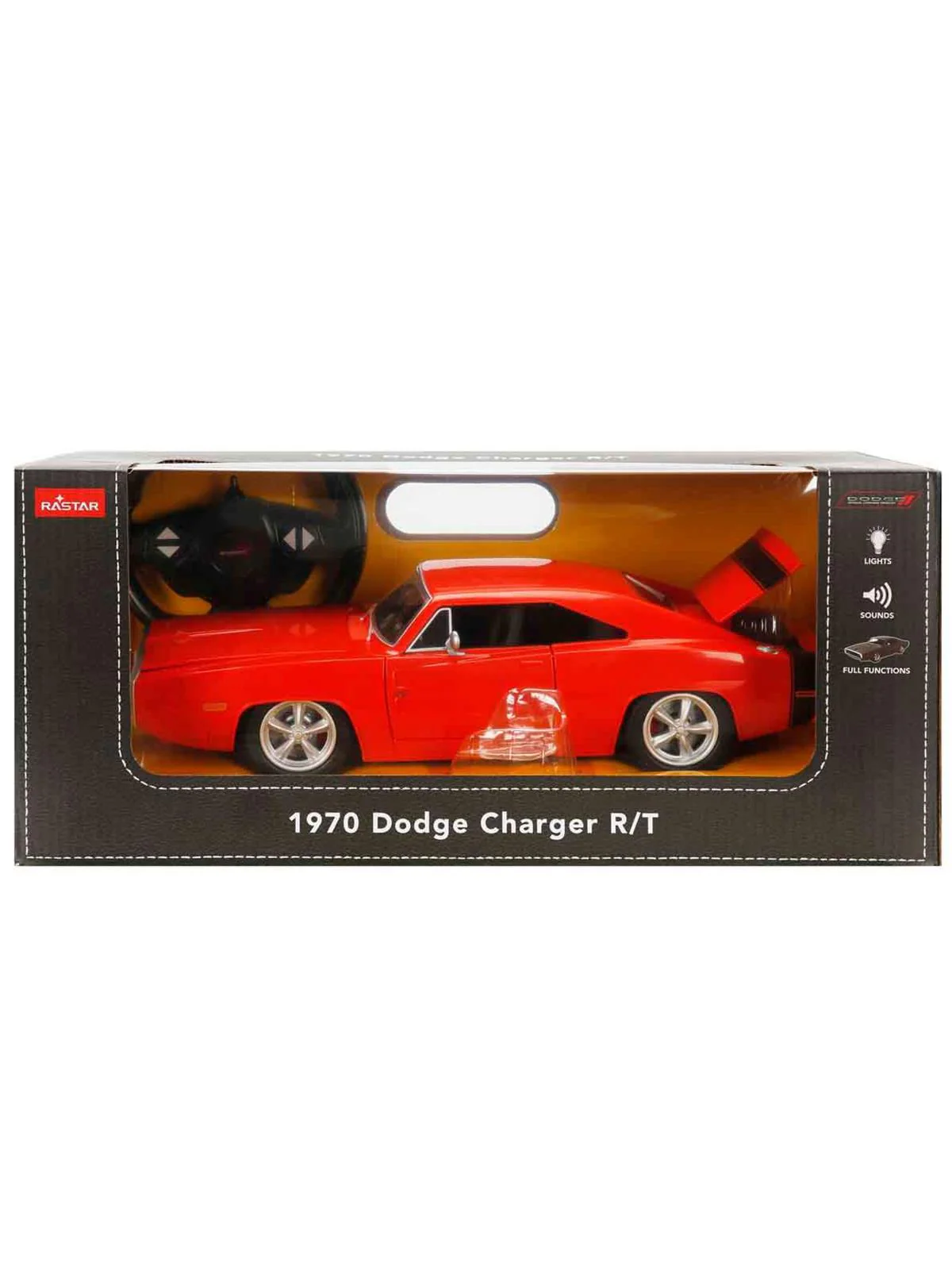 Rastar 1:16 Sesli ve Işıklı 1970 Dodge Charger R/T Uzaktan Kumandalı Araba - Image 5