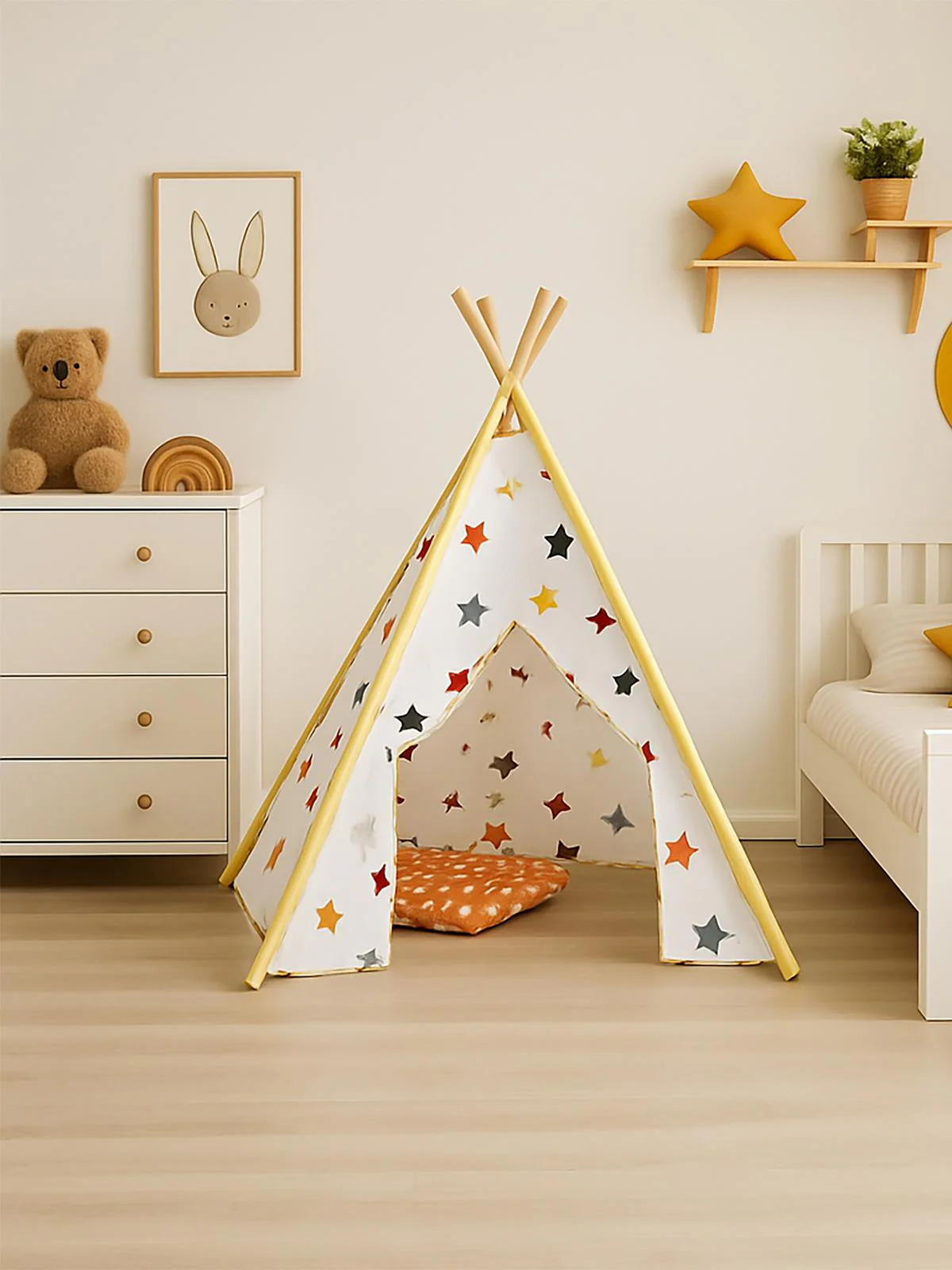 SafeMom Ahşap Kızılderili Oyun Çadırı - Image 16