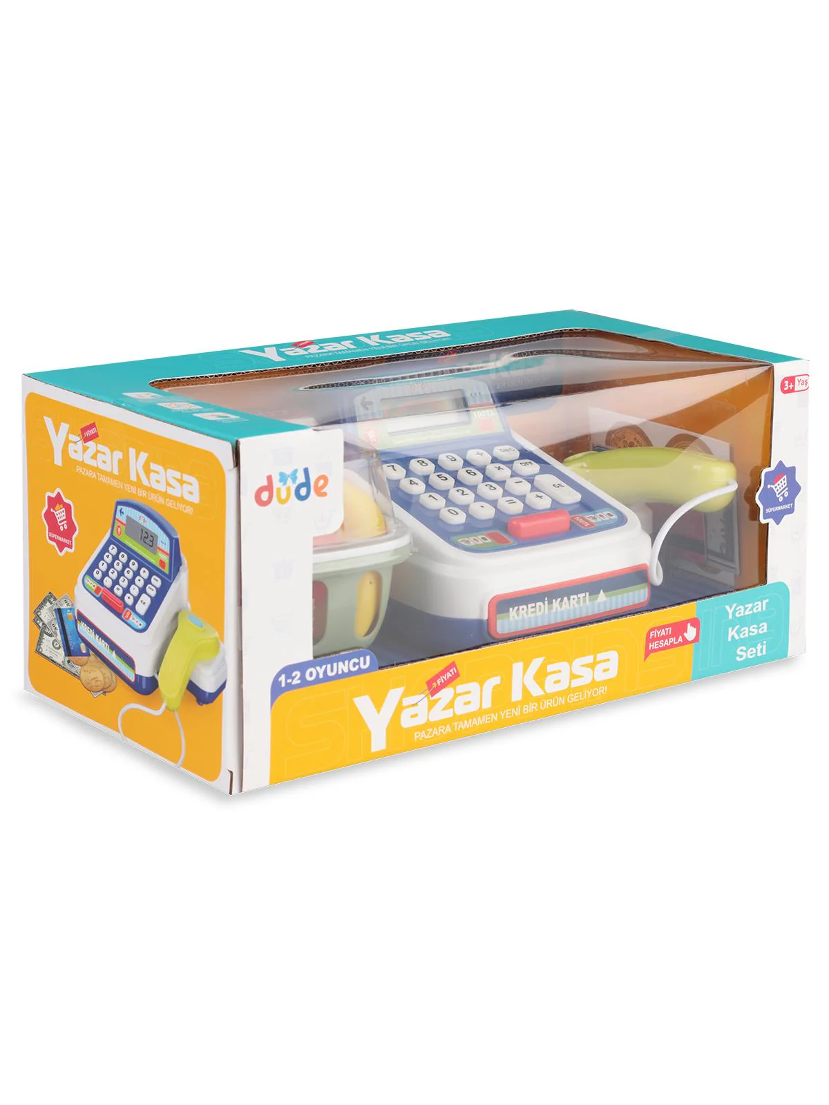 Seher Oyuncak Yazar Kasa Hesap Makineli Meyve Sepetli - Mavi - Image 2