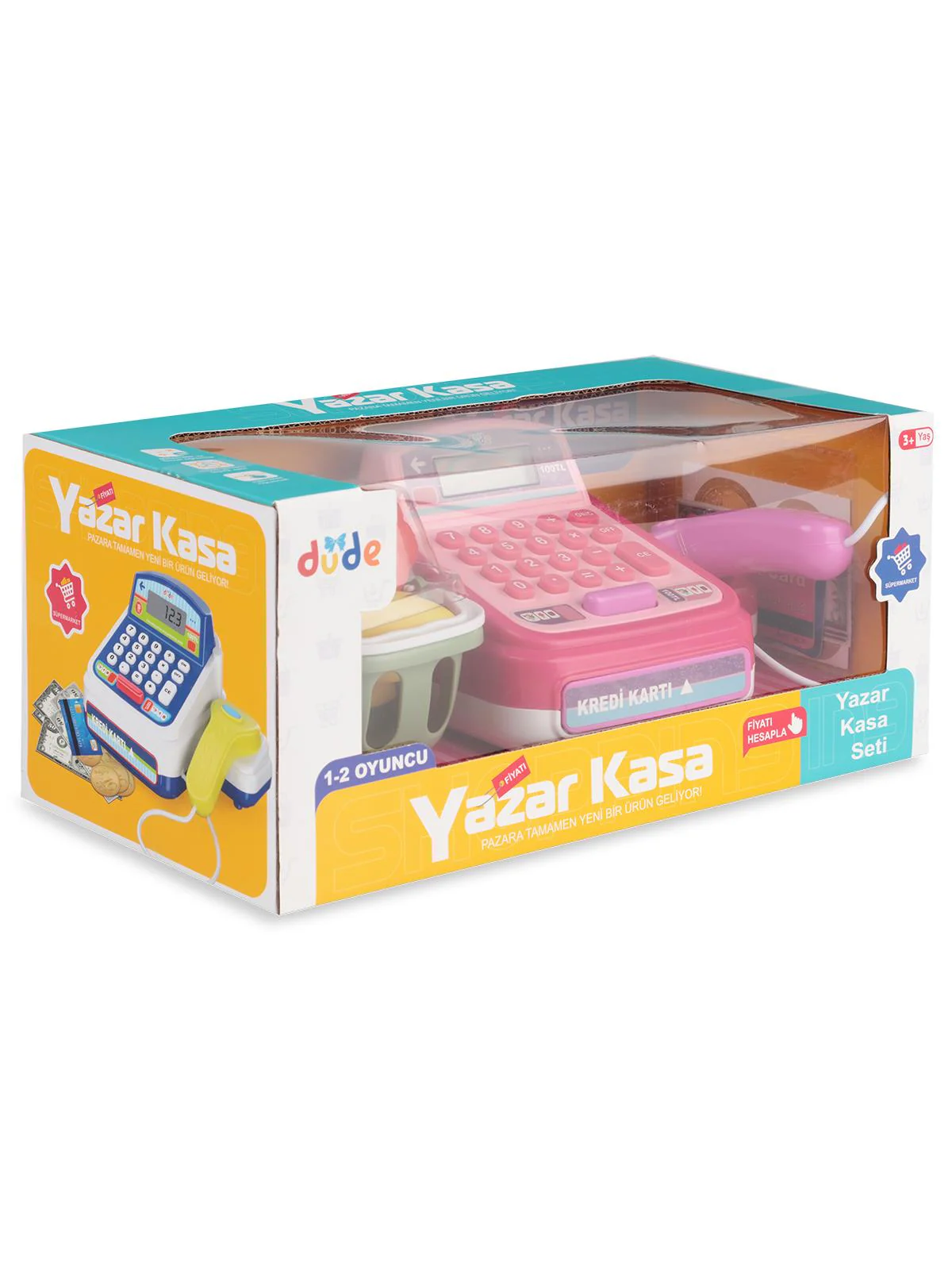 Seher Oyuncak Yazar Kasa Hesap Makineli Meyve Sepetli - Pembe - Image 2