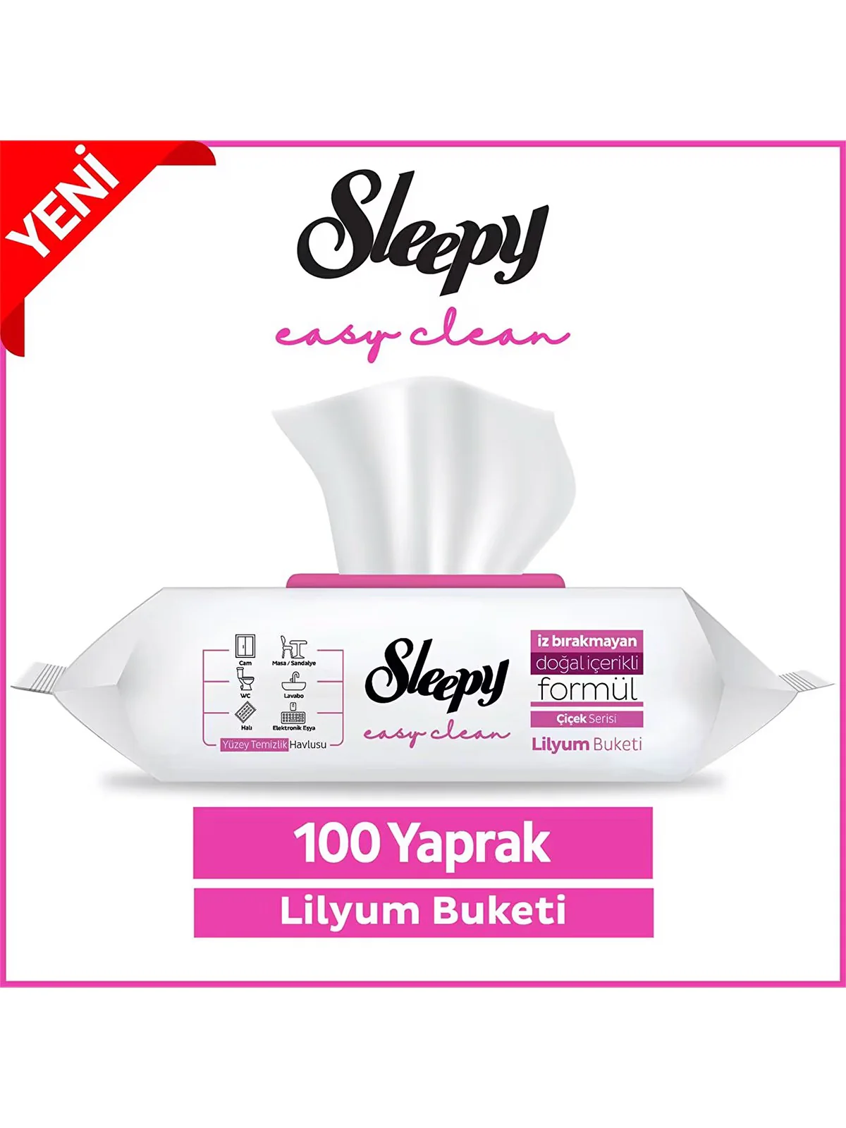 Sleepy Yüzey Temizleme Havlusu Lilyum Buketi 100 Yaprak - Image 2