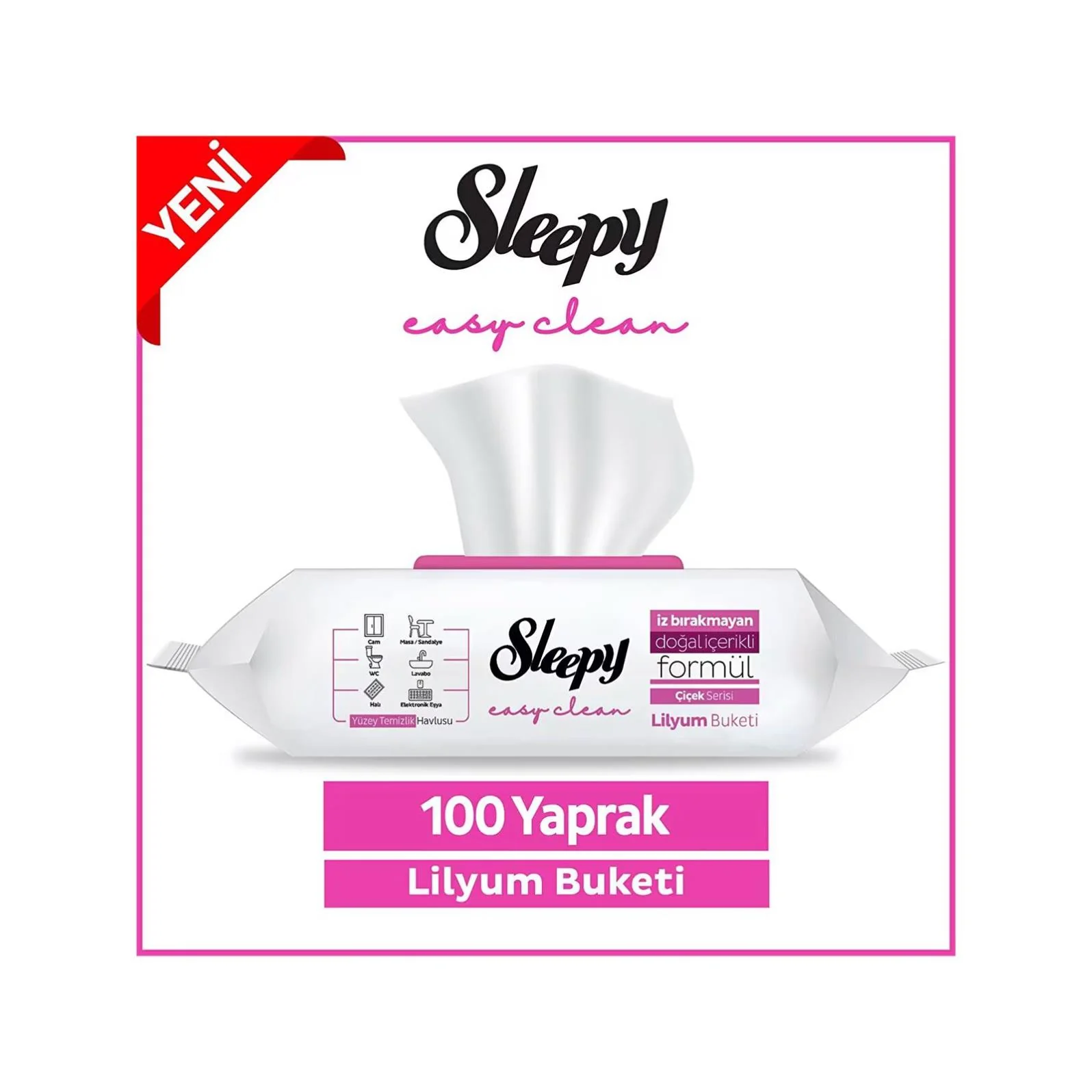 Sleepy Yüzey Temizleme Havlusu Lilyum Buketi 100 Yaprak - Image 7
