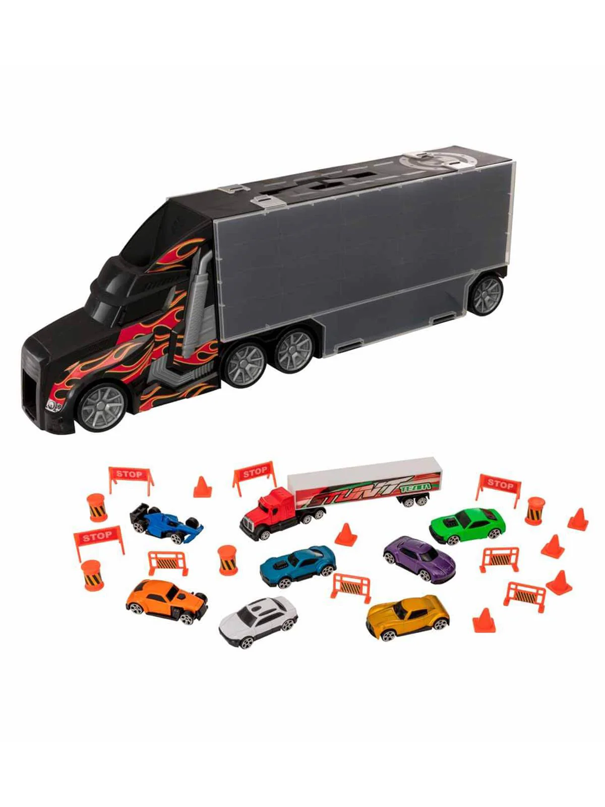 Sunman Oyuncak Auto Transporter 9 Araçlı Oyun Seti - Image 6