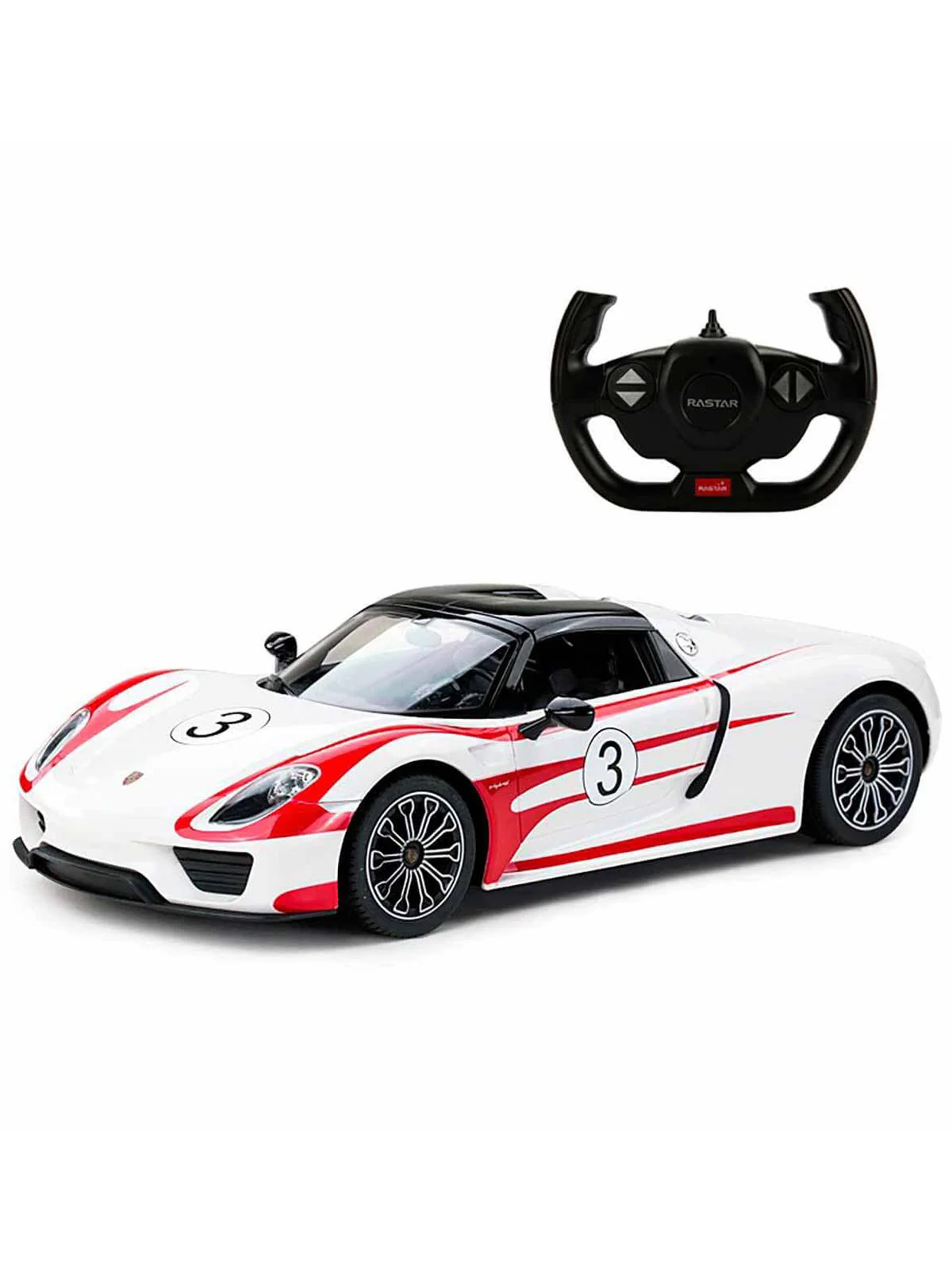 Sunman Oyuncak 1:14 Uzaktan Kumandalı Porsche 918 Spyder Weissach Işıklı Araba - Beyaz - Image 5