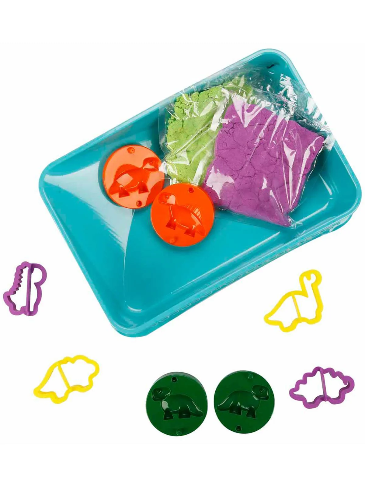 Sunman Oyuncak Crafy Dino Oyun Kumu Seti 250 g 11 Parça - Image 2