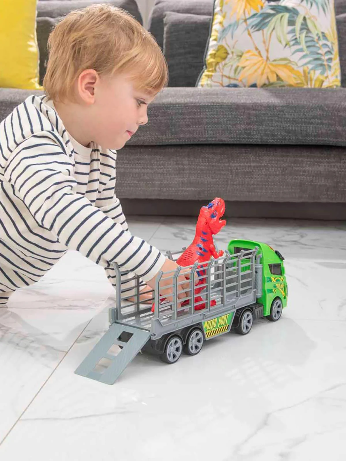 Sunman Oyuncak Mighty Machines Sesli ve Işıklı Dino Transporter - Image 4