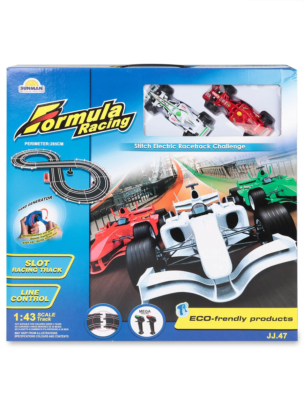 Sunman Oyuncak Yarış set 1/43 Formula Racing Müzikli 285CM - Image 3