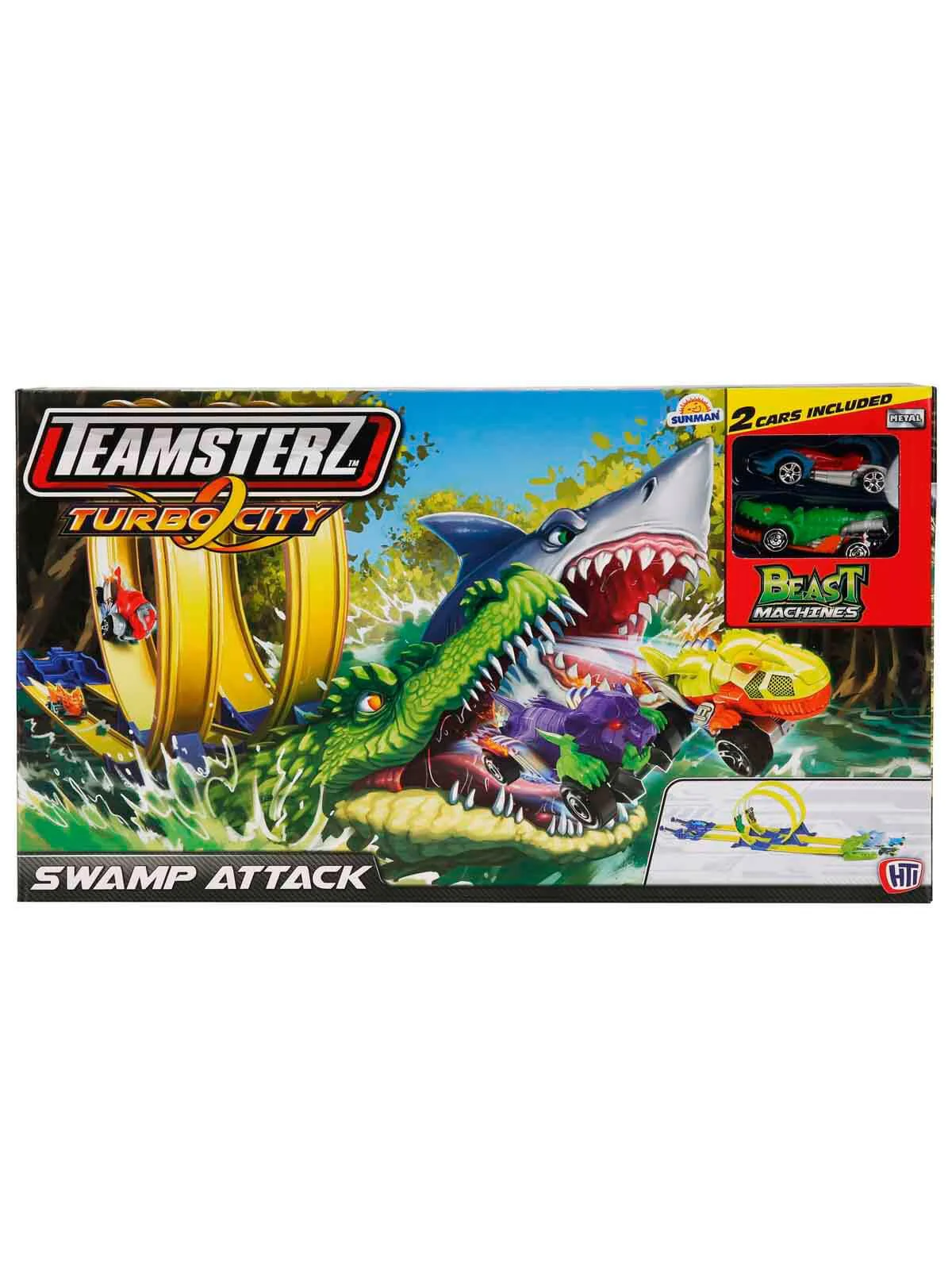 Teamsterz Beast Machines Turbo City Swamp Attack Yarış Pisti - Image 2
