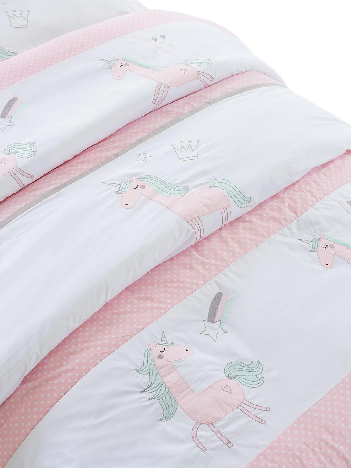 Tiffany Unicorn 3'lü Tek Kişilik Nevresim Takımı - Image 5