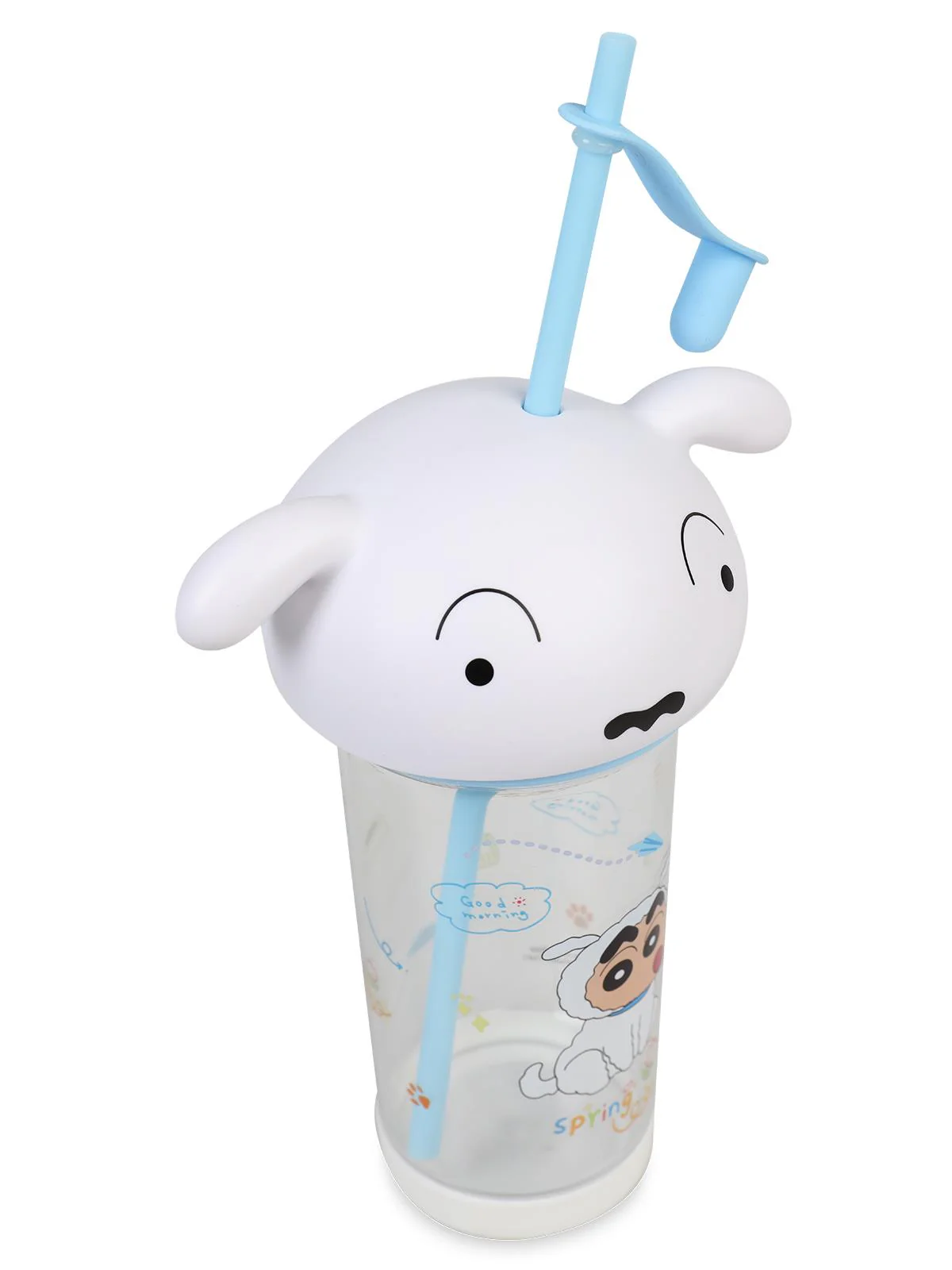 Vagonlife Crayon Shinchan Tritan Pipetli Matara 500 ml - Beyaz - Image 4