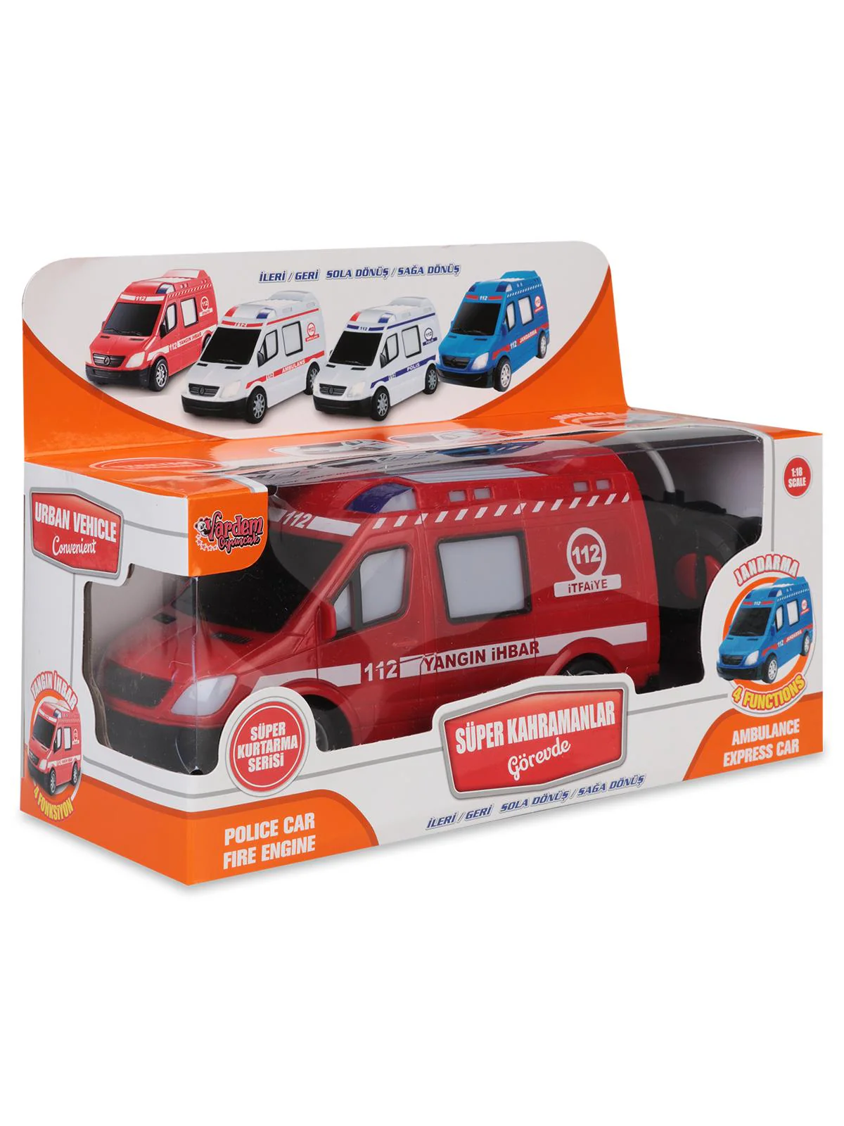 Vardem Kutulu Pıllı Ambulans Ve Polıs - Kırmızı - Image 5