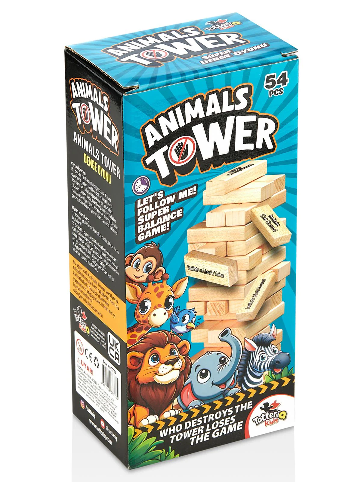 Vardem Oyuncak Animals Tower Süper Denge Oyunu 54 Adet - Image 9