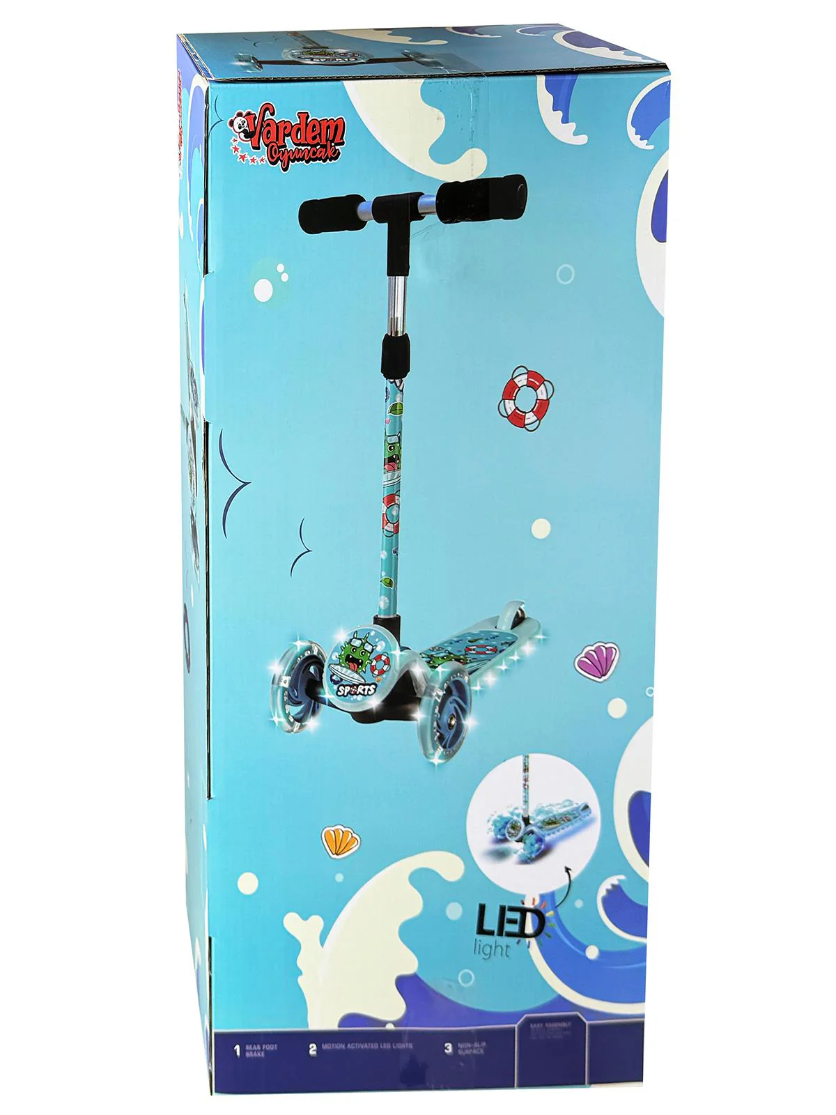 Vardem Oyuncak Işıklı Mavi Scooter - Image 8