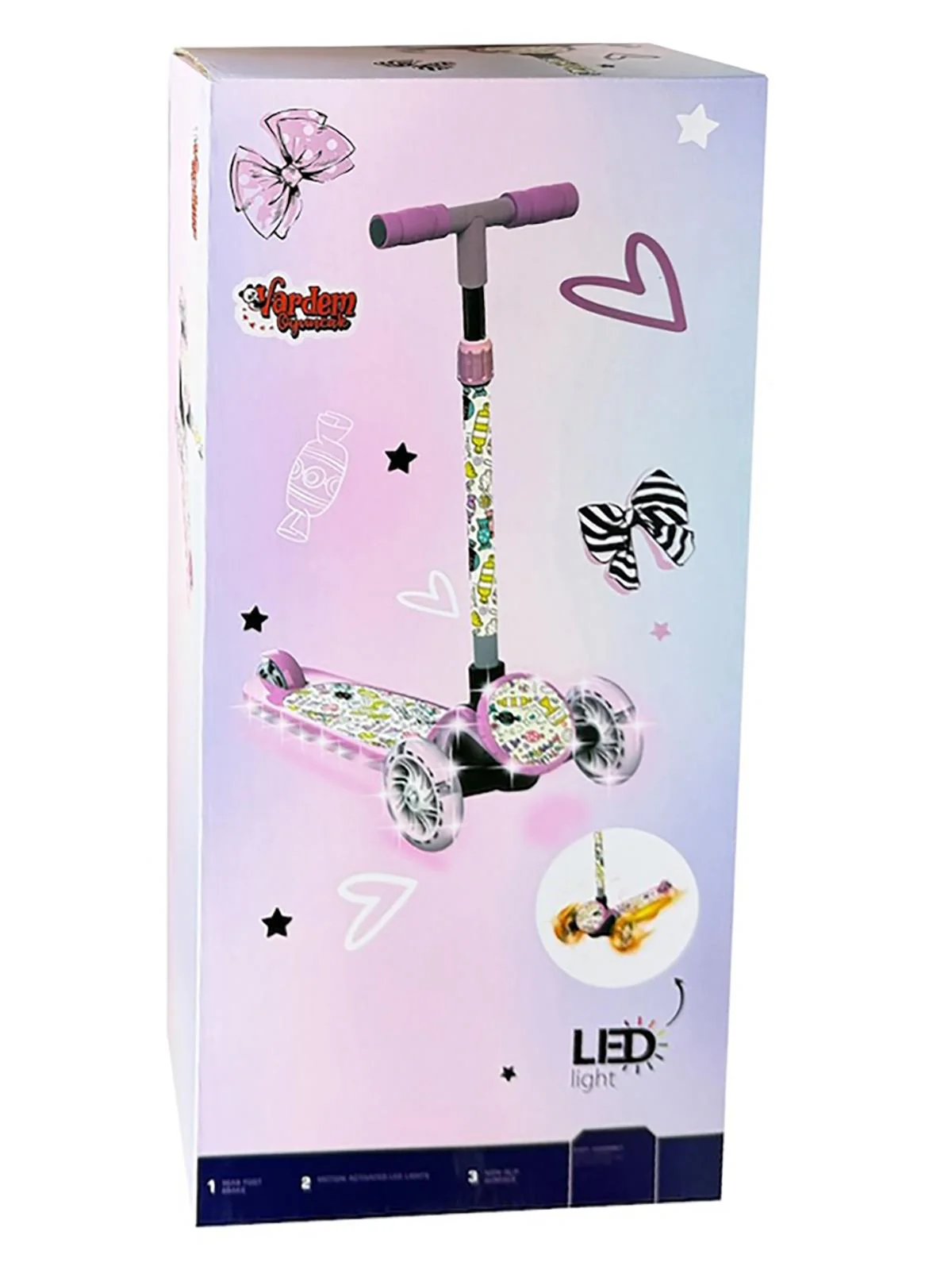 Vardem Oyuncak Işıklı Pembe Scooter - Image 4