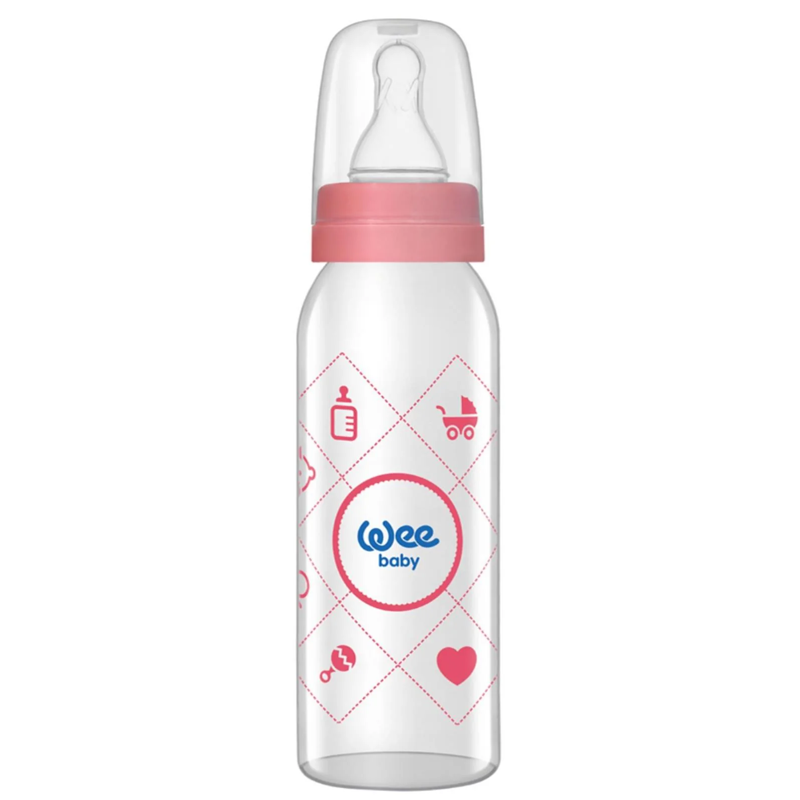Wee Baby  Sılıkon Klasık Kıraz Uclu Cam Bıberon 250 ml - Image 6